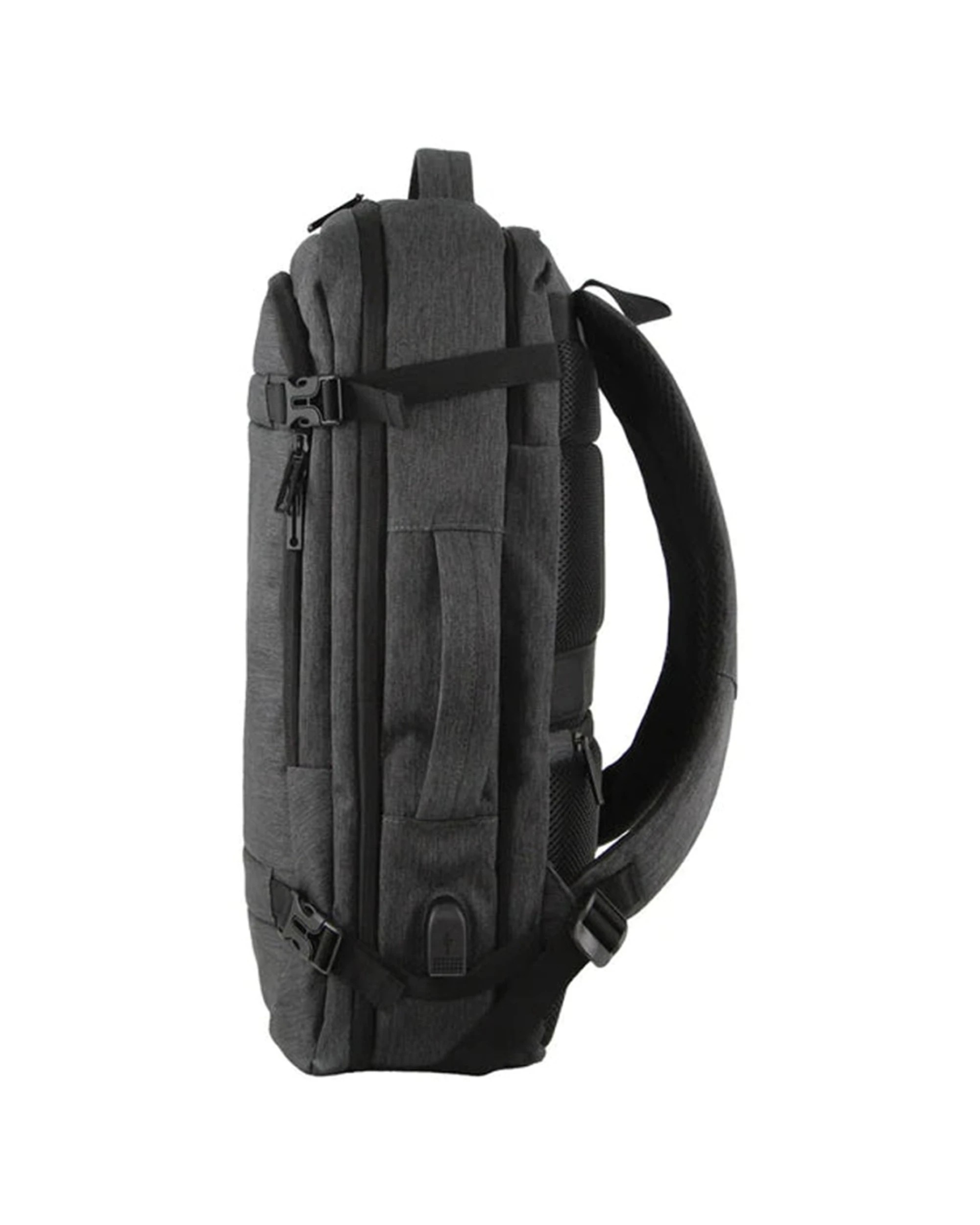 2 Pierre Cardin Laptop Backpack 15 Inch RFID Padded Section Nylon Top & Side Handle - Grey, 2 of 3