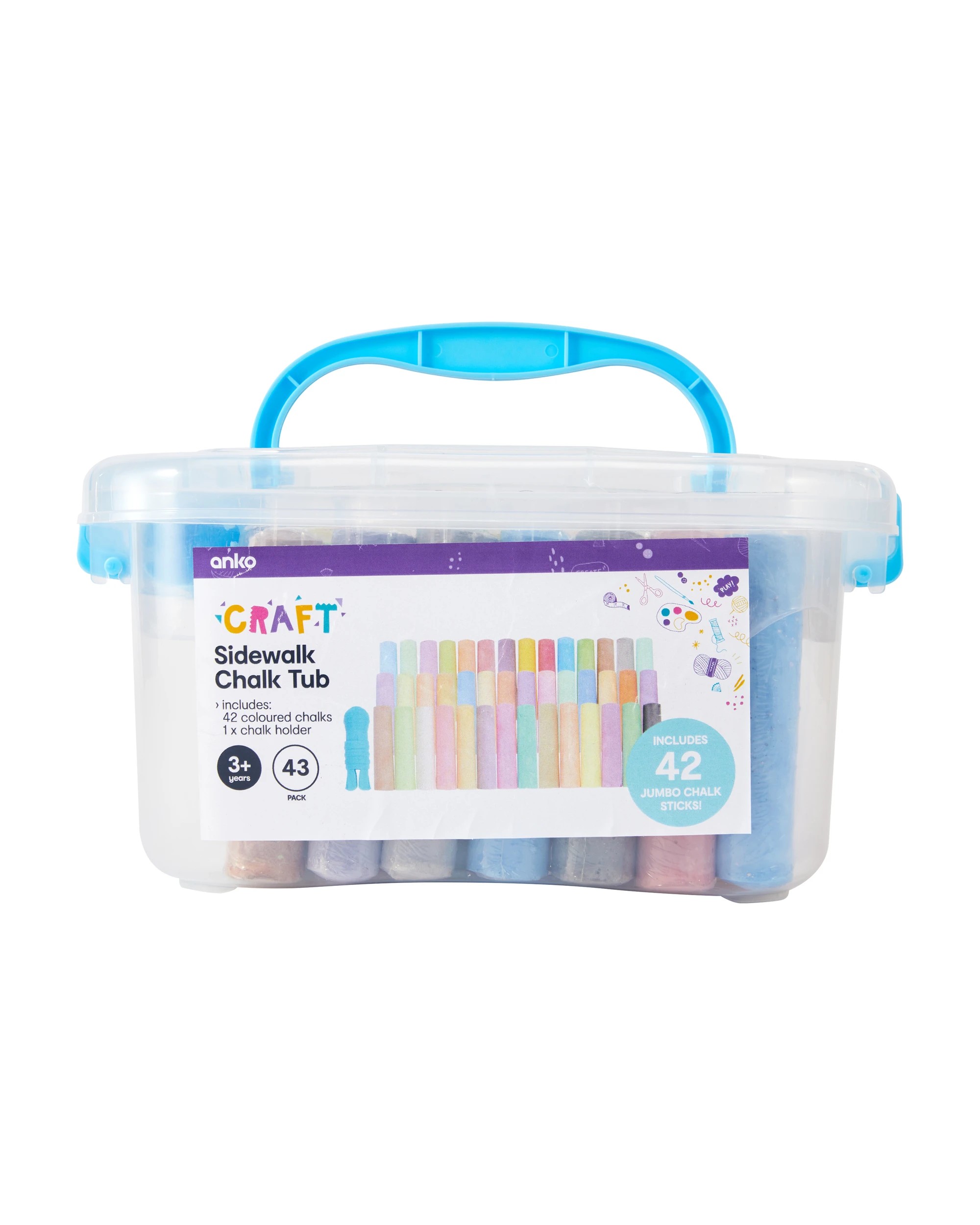 1 43 Pack Sidewalk Chalk Tub, 1 of 5