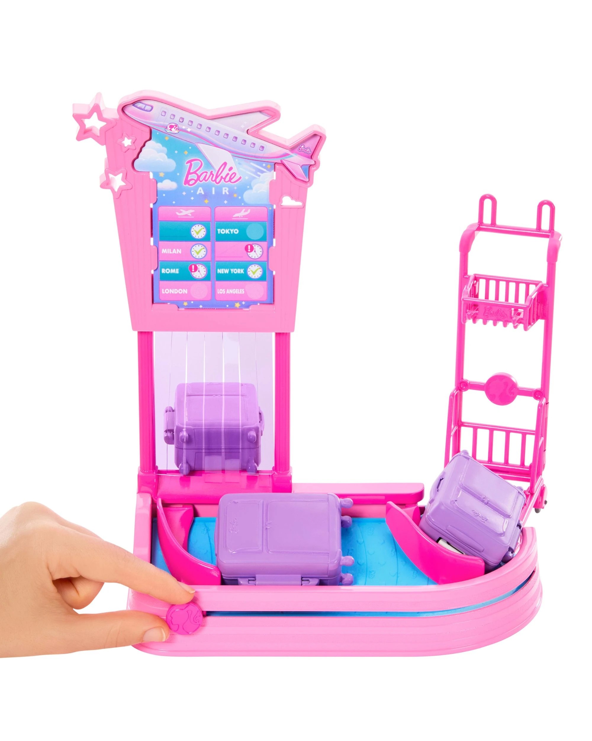 3 Barbie ‘Malibu’ Travel Doll Baggage Claim Playset & Accessories, 3 of 4