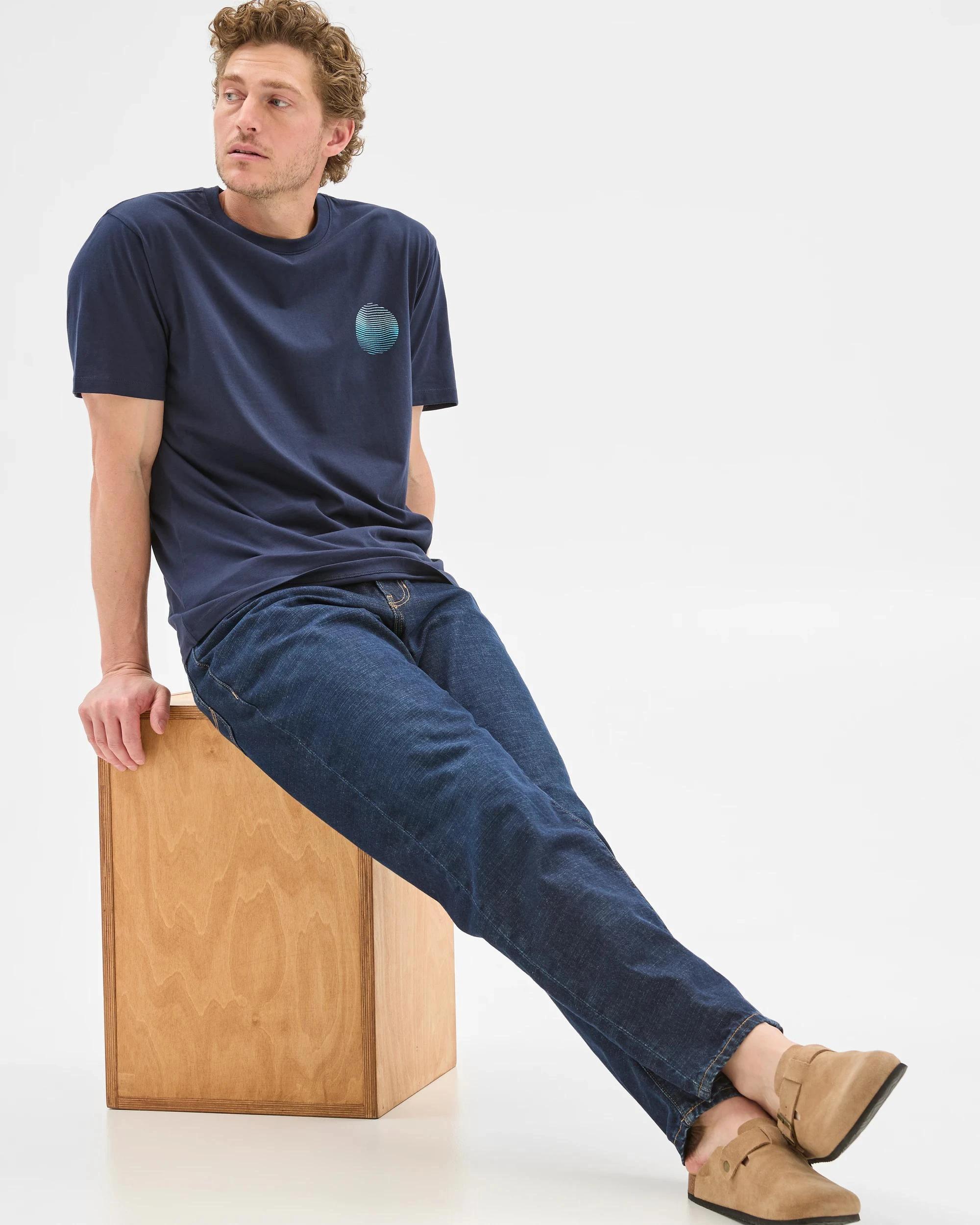 2 Target Australian Cotton Currents Print T-Shirt NAVY, 2 of 6