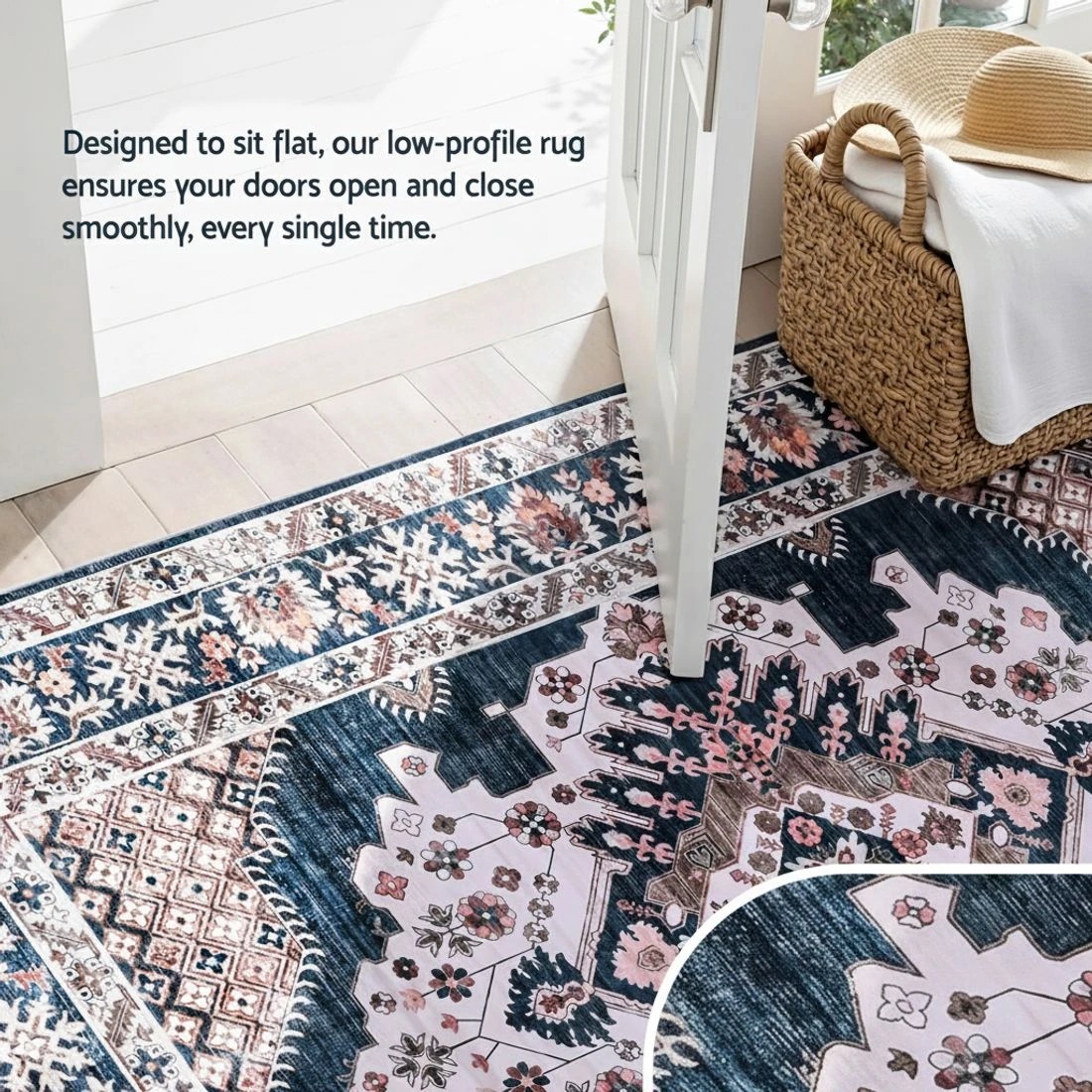 5 Artiss Floor Rug 240x340cm Large Washable Persian Area Rug Living Room - Blue, 5 of 9