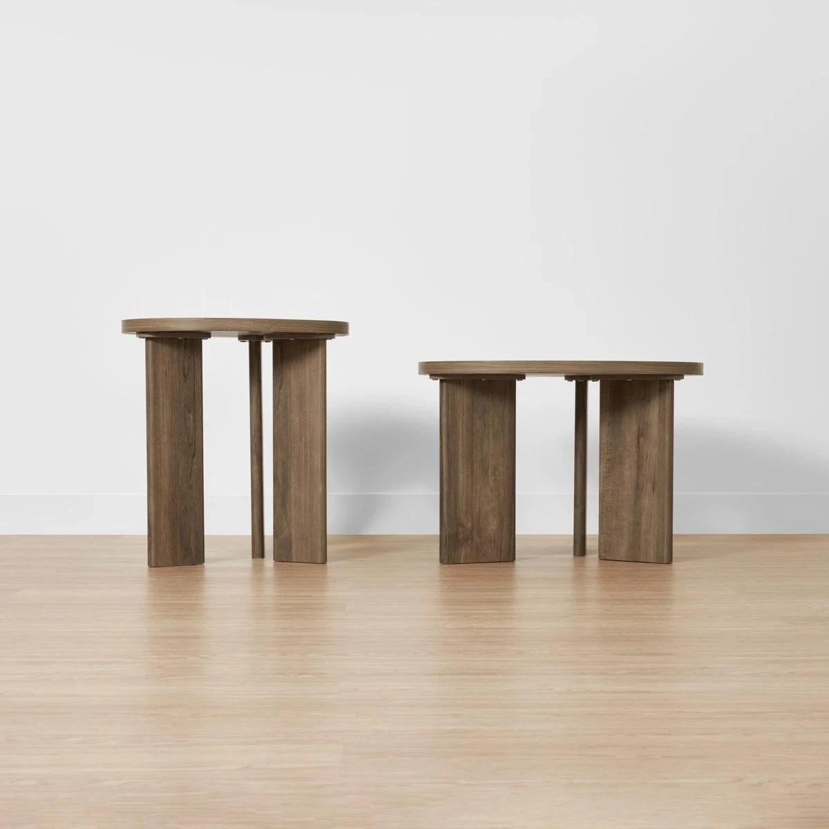 4 Set of 2 Walnut Side Tables, 4 of 10
