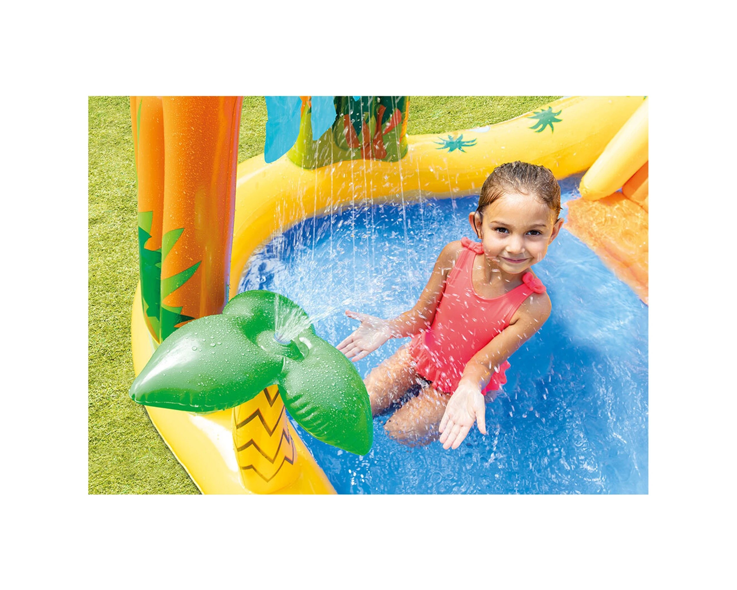 2 INTEX Dinosaur Play Centre Kids Pool With Slide 72Gal Capacity 10Ga Vinyl - Multi, 2 of 6