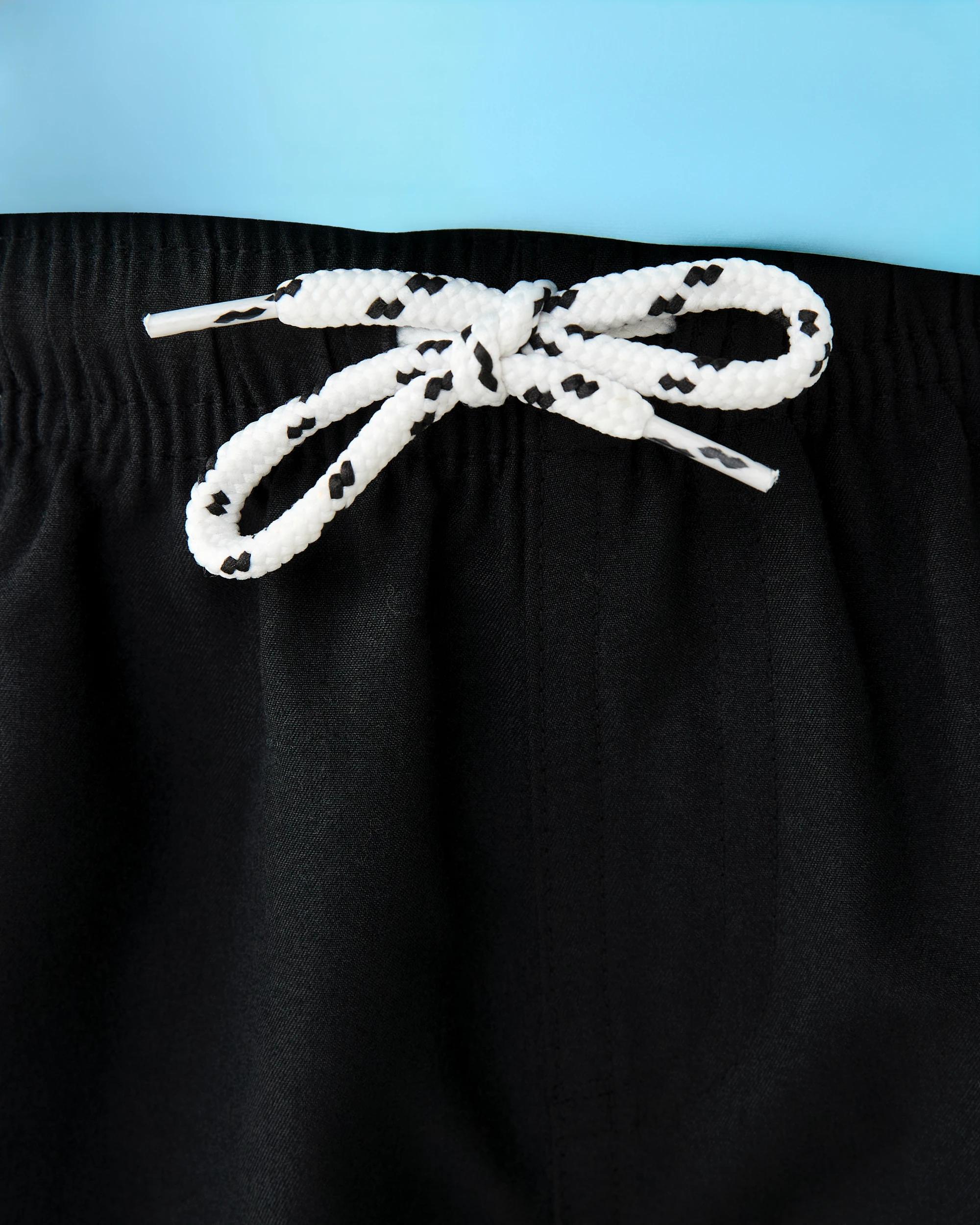 3 Plain Swim Boardshorts Black, 3 of 8