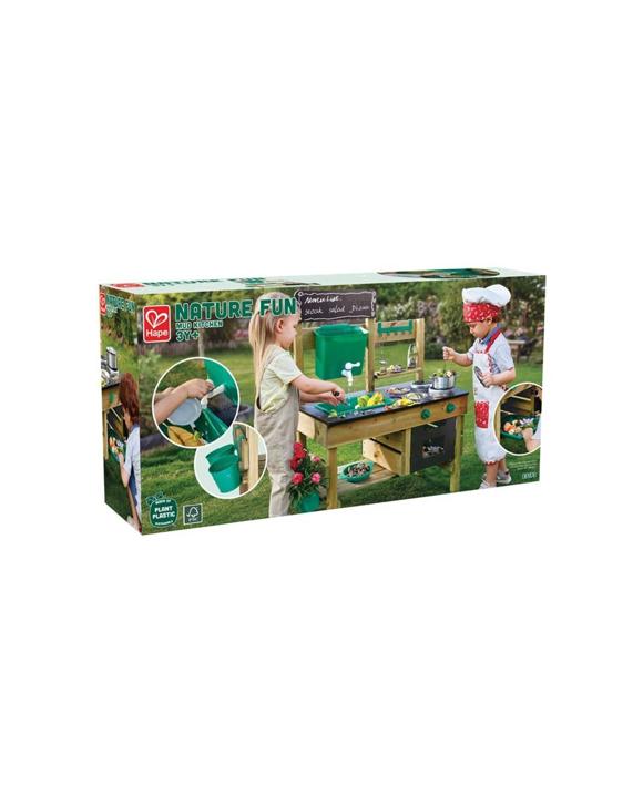 Hape Outdoor Kitchen Wooden Playset Pretend Play Kids Activity Toy 3 Years Plus - Natural