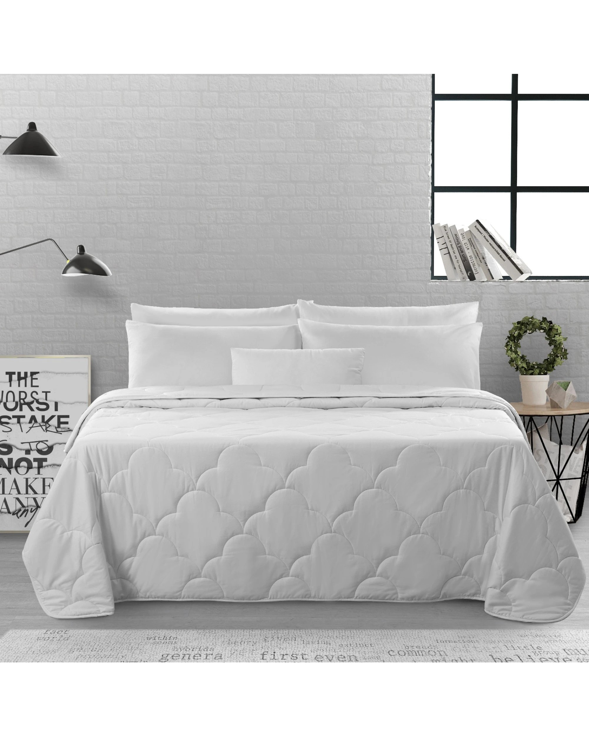 1 Natural Home 250gsm Summer Cotton Quilt - Super King Bed - White, 1 of 10