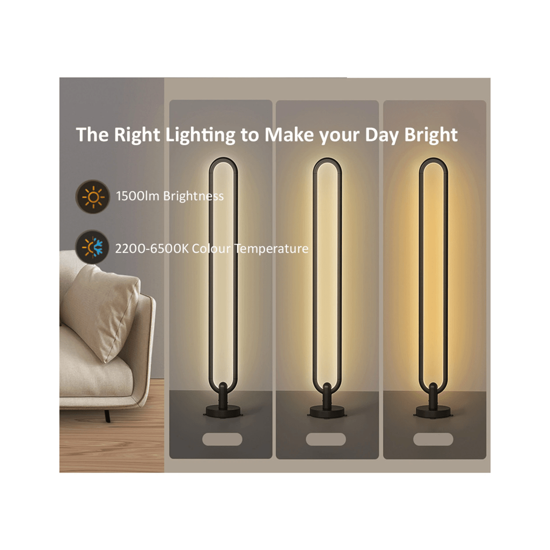 4 Sansai Smart Rgb/white Floor Led Light/lamp 1.05m Home Decor/decoration/lighting
 - Multi, 4 of 8