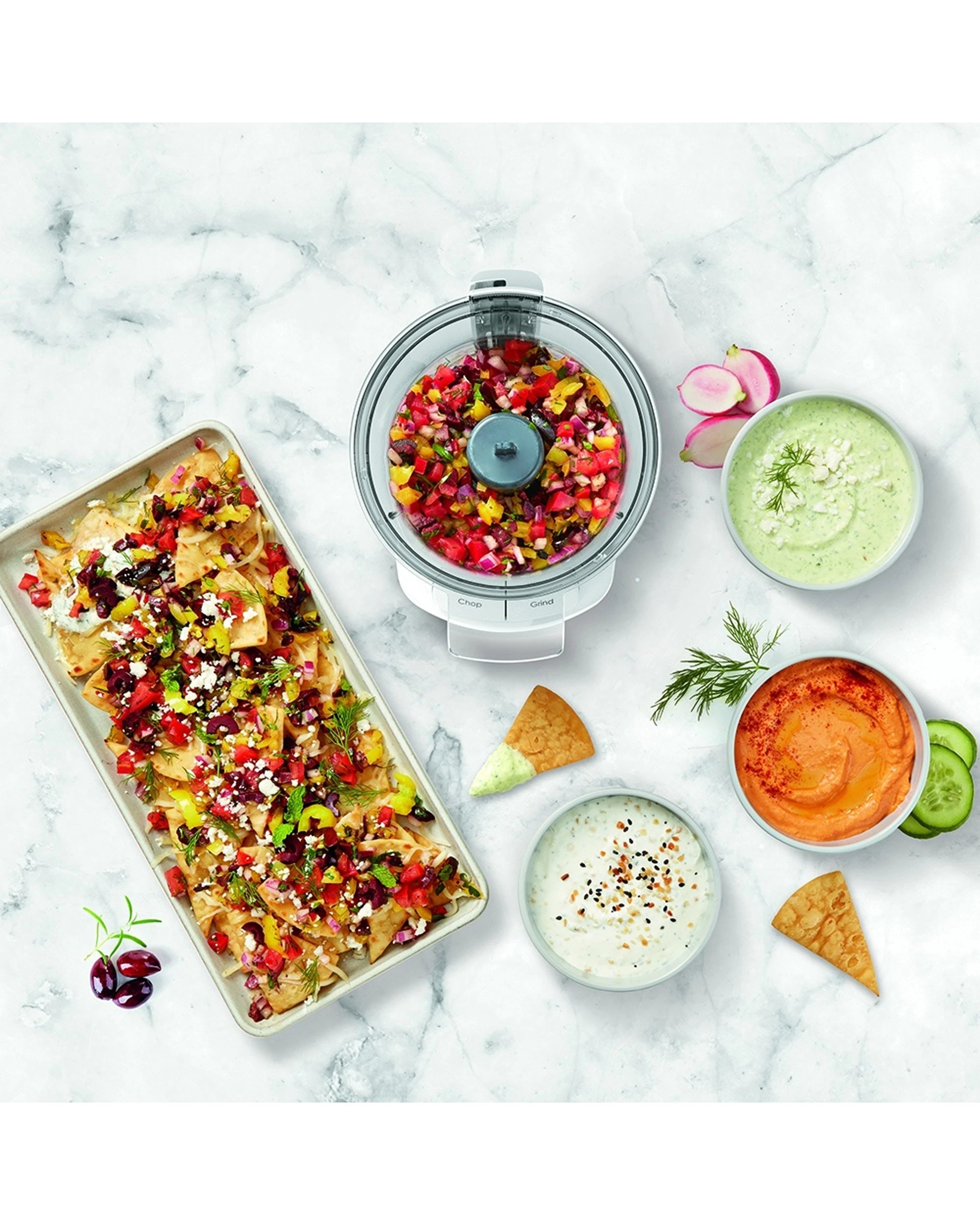 2 Cuisinart Expert Electric Mini Kitchen Chopper Grind 3 Cup Capacity 240V - White, 2 of 5