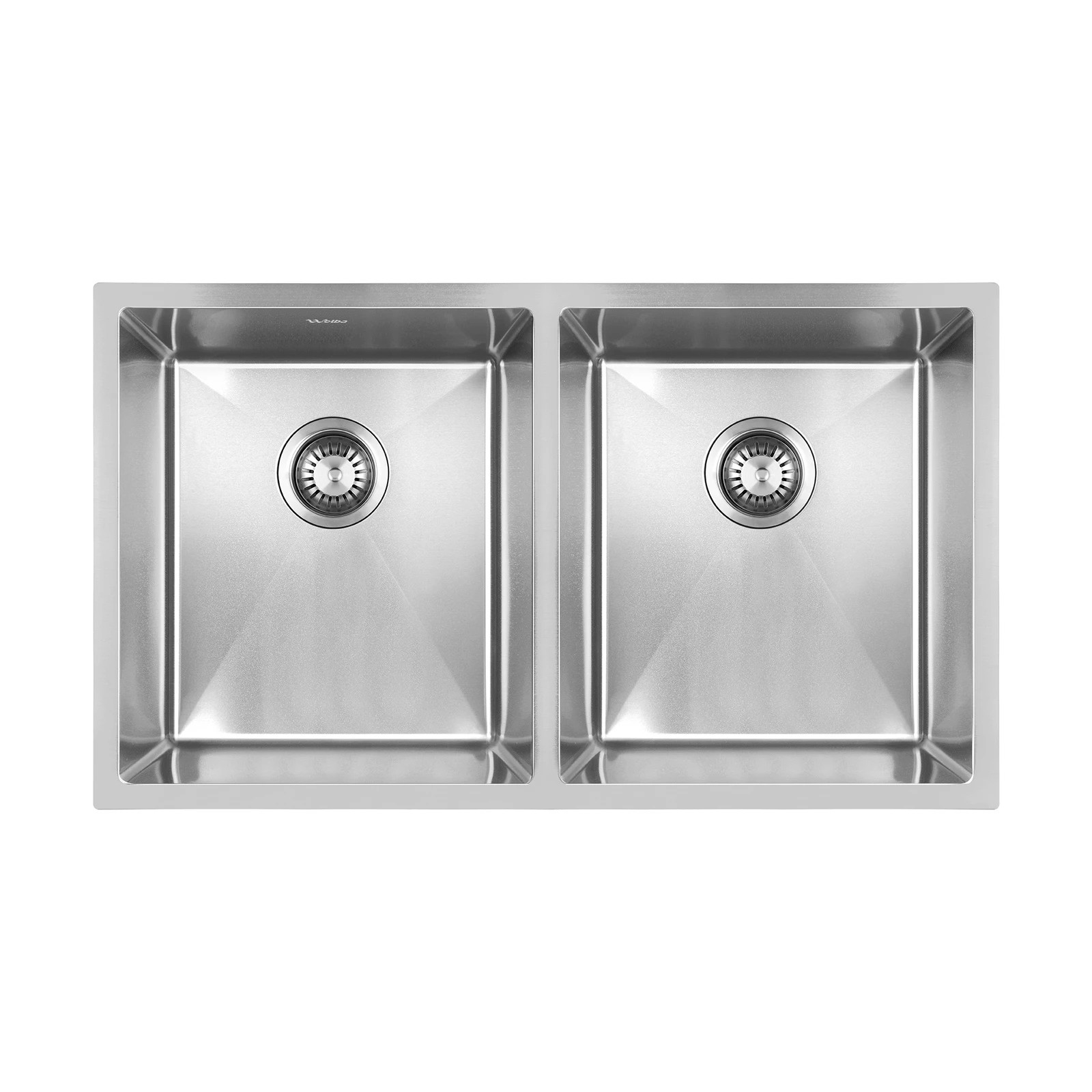 1 Welba Kitchen Sink Stainless Steel Basin Double Under/Top/Flush Mount - Silver, 1 of 6