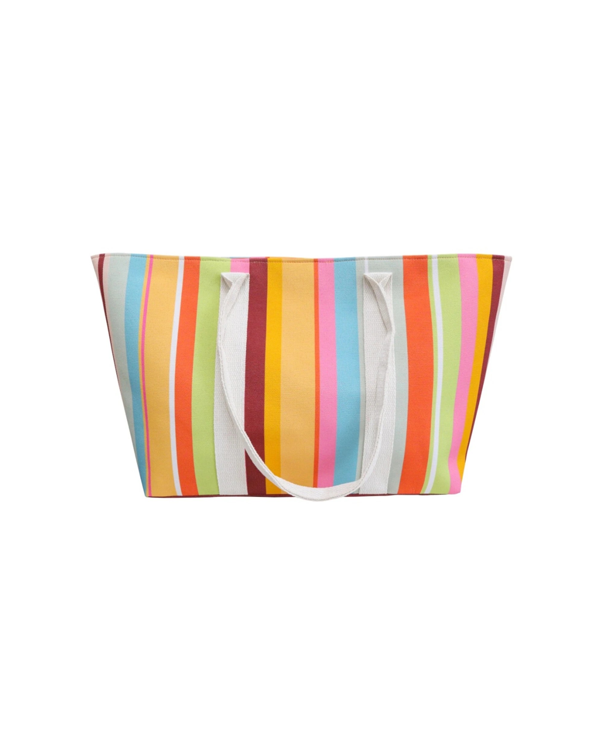 1 LVD Striped Beach Essentials Tote Bag 55x15x30cm - Multi, 1 of 2