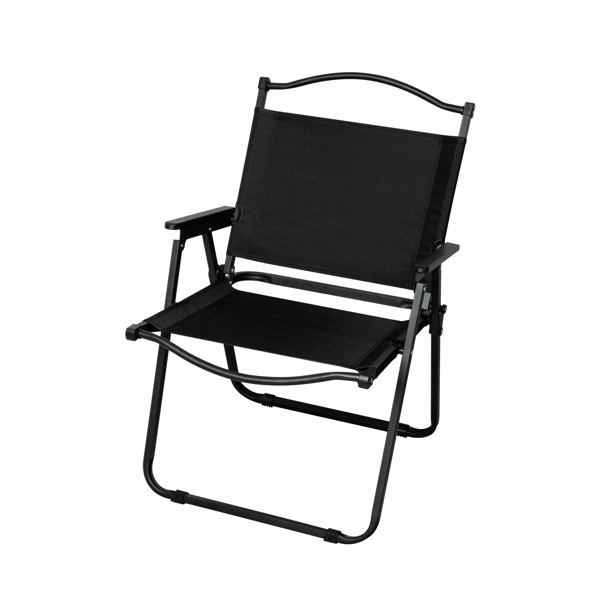 1 Levede Camping Chair Folding Outdoor Portable Foldable Fishing Beach Picnic - Black, 1 of 7