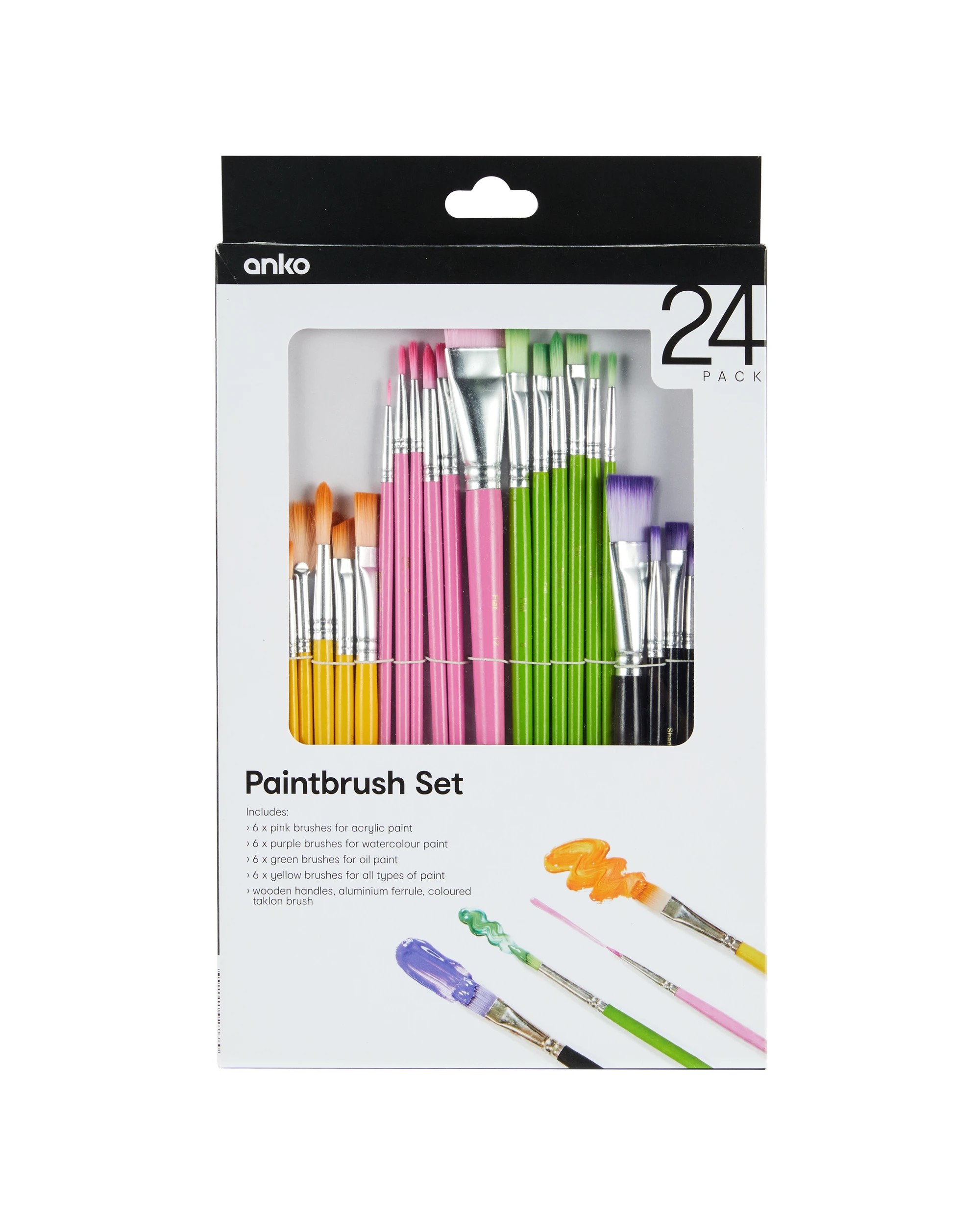 1 24 Pack Paintbrush Set, 1 of 3