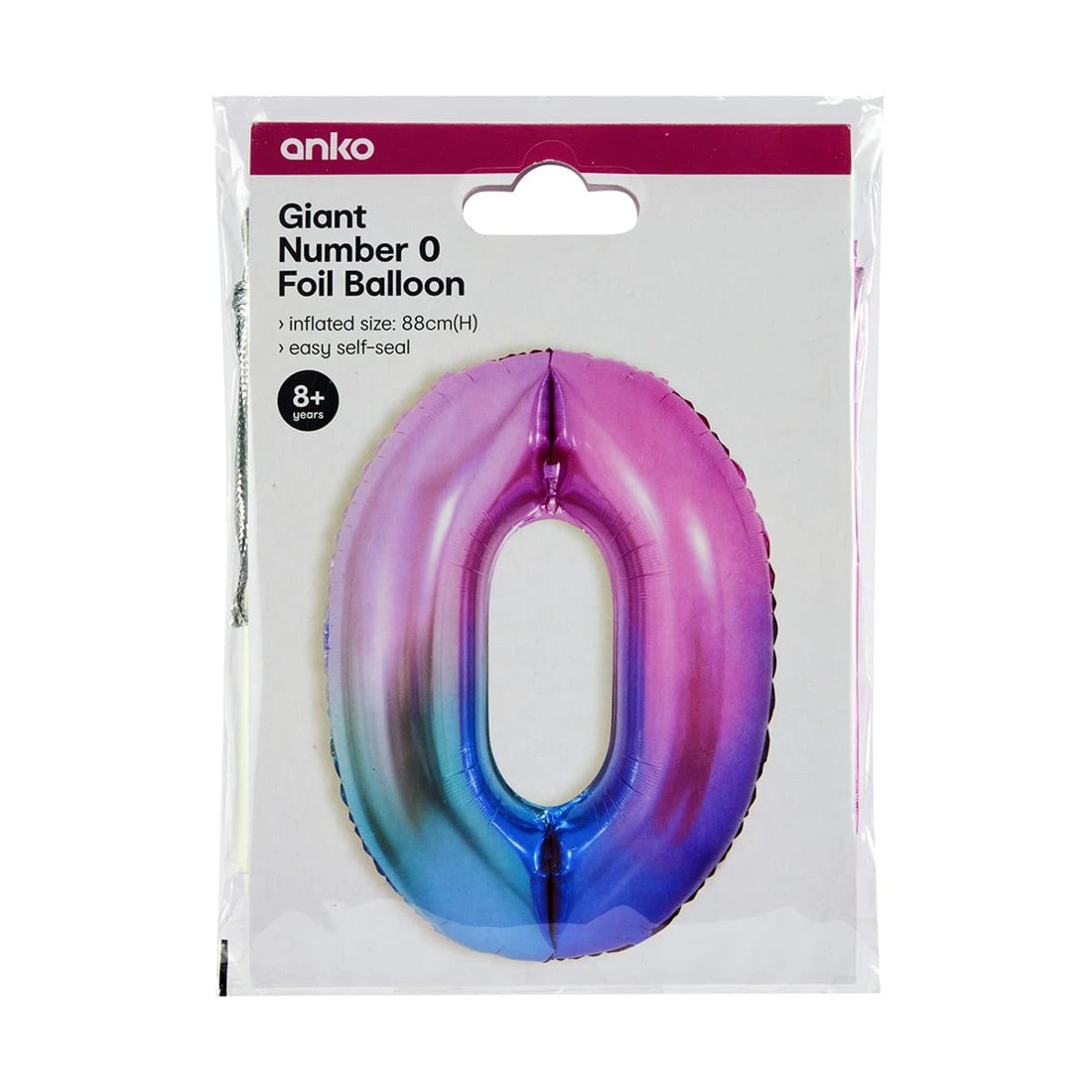 4 Giant Number 0 Foil Balloon, 4 of 4