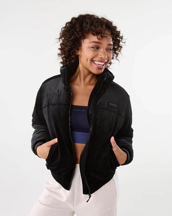 Everlast Womens Ribbed Velour Jacket