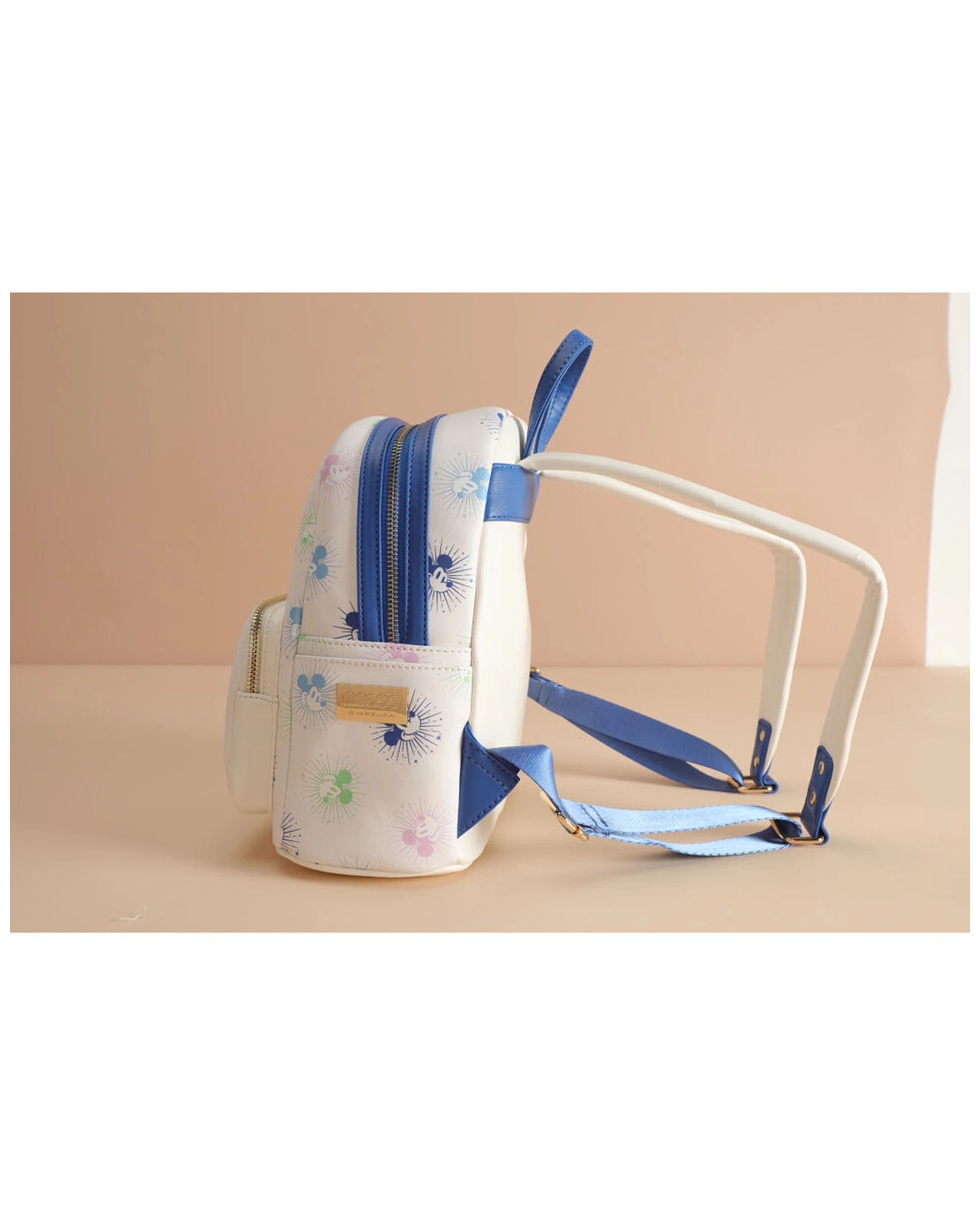 2 Disney Mickey Deluxe PU Leather Kids Travel Backpack 29x29cm Polyester - Multi, 2 of 7