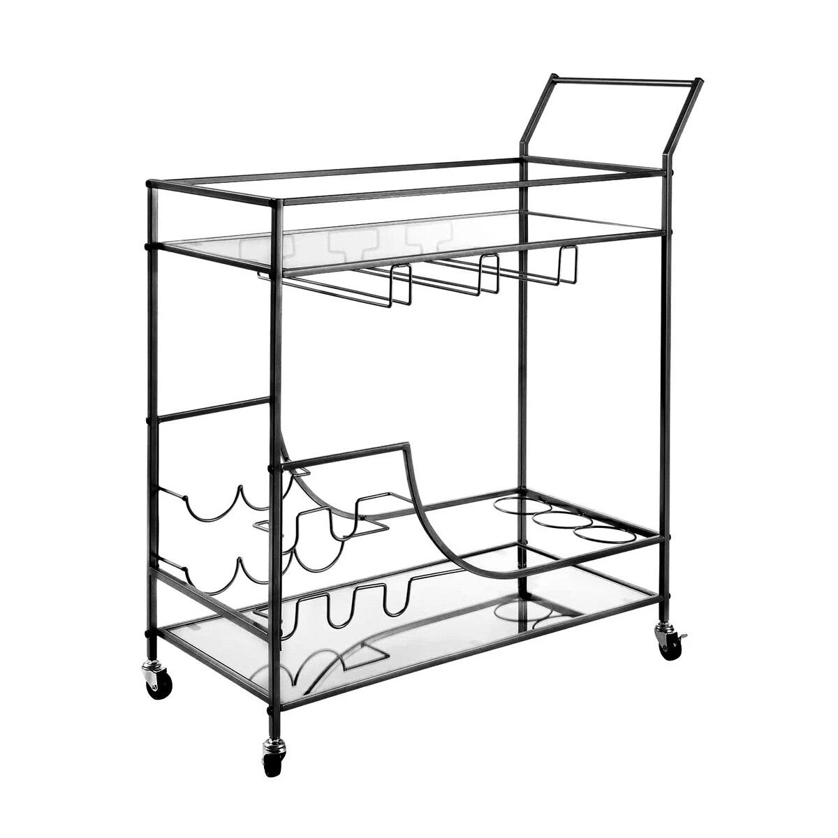 1 Ausway Mobile Bar Cart Drinks Trolley, 1 of 7