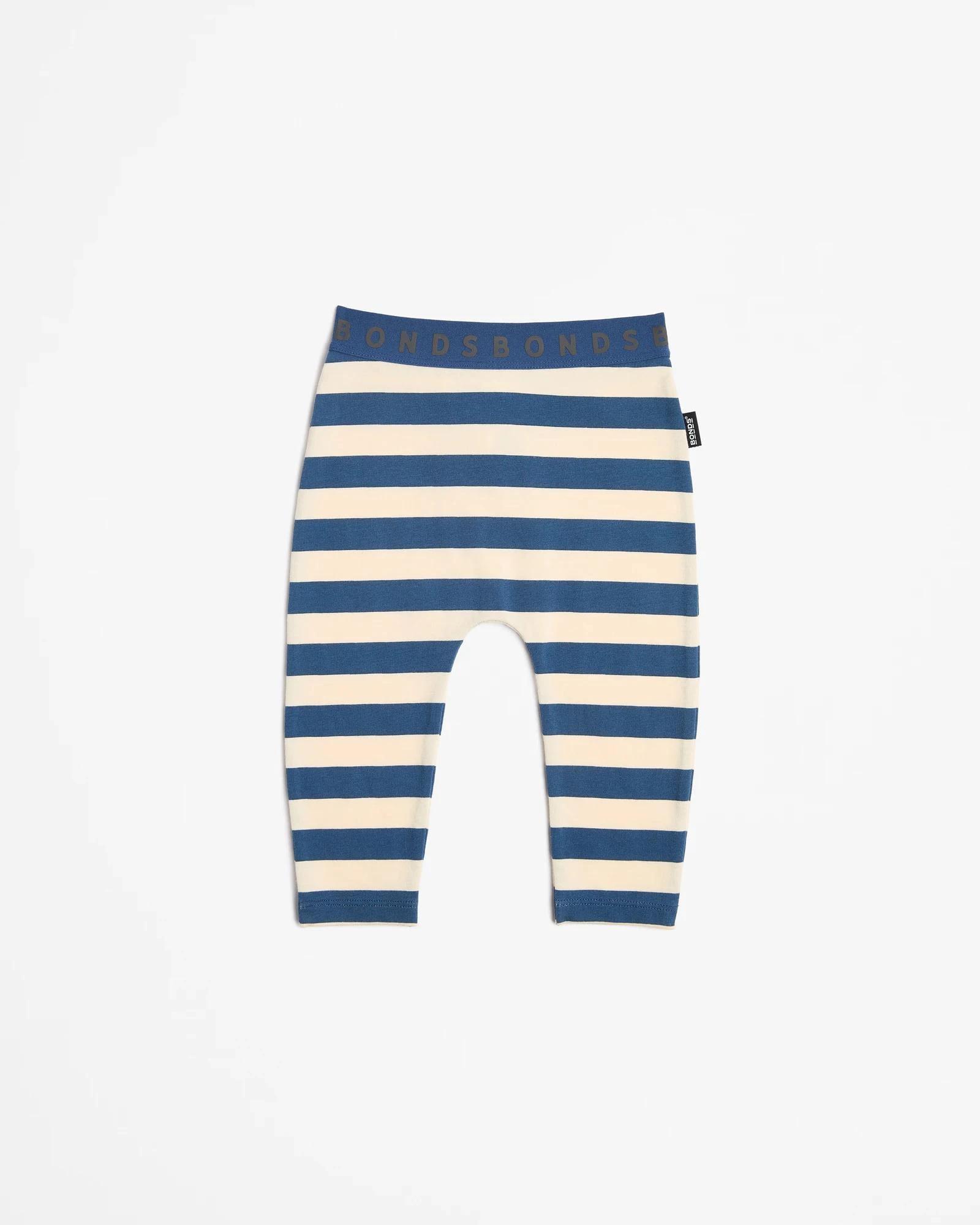 3 Baby Bonds Stretchies Leggings 2 Pack - Navy Blue Bounce Club/Rugby Stripe NAVY BLUE BOUNCE CLUB/RUGBY STRIPE, 3 of 4