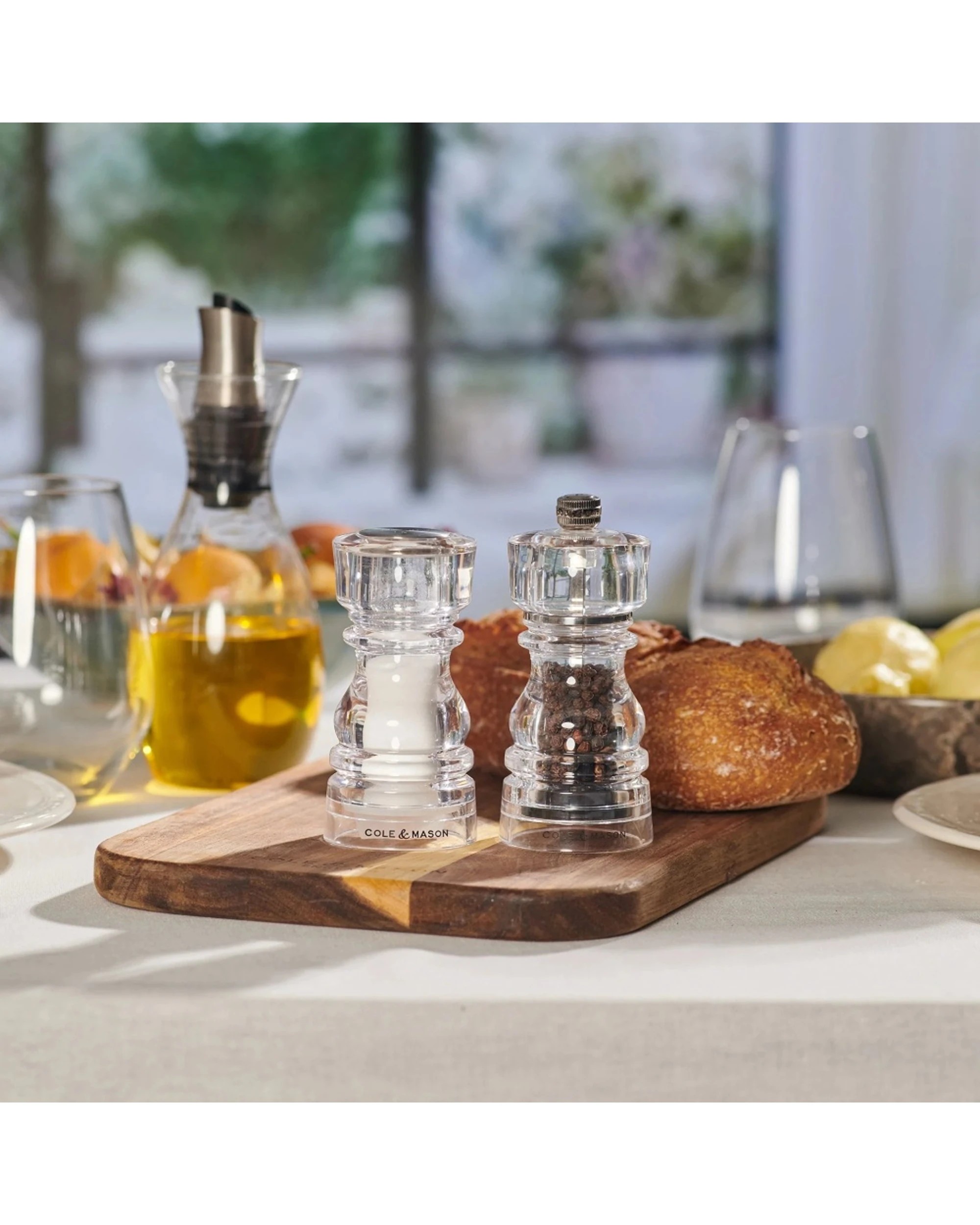 7 Cole Mason London Acrylic Salt Shaker & Pepper Mill Set 13cm - Clear, 7 of 7