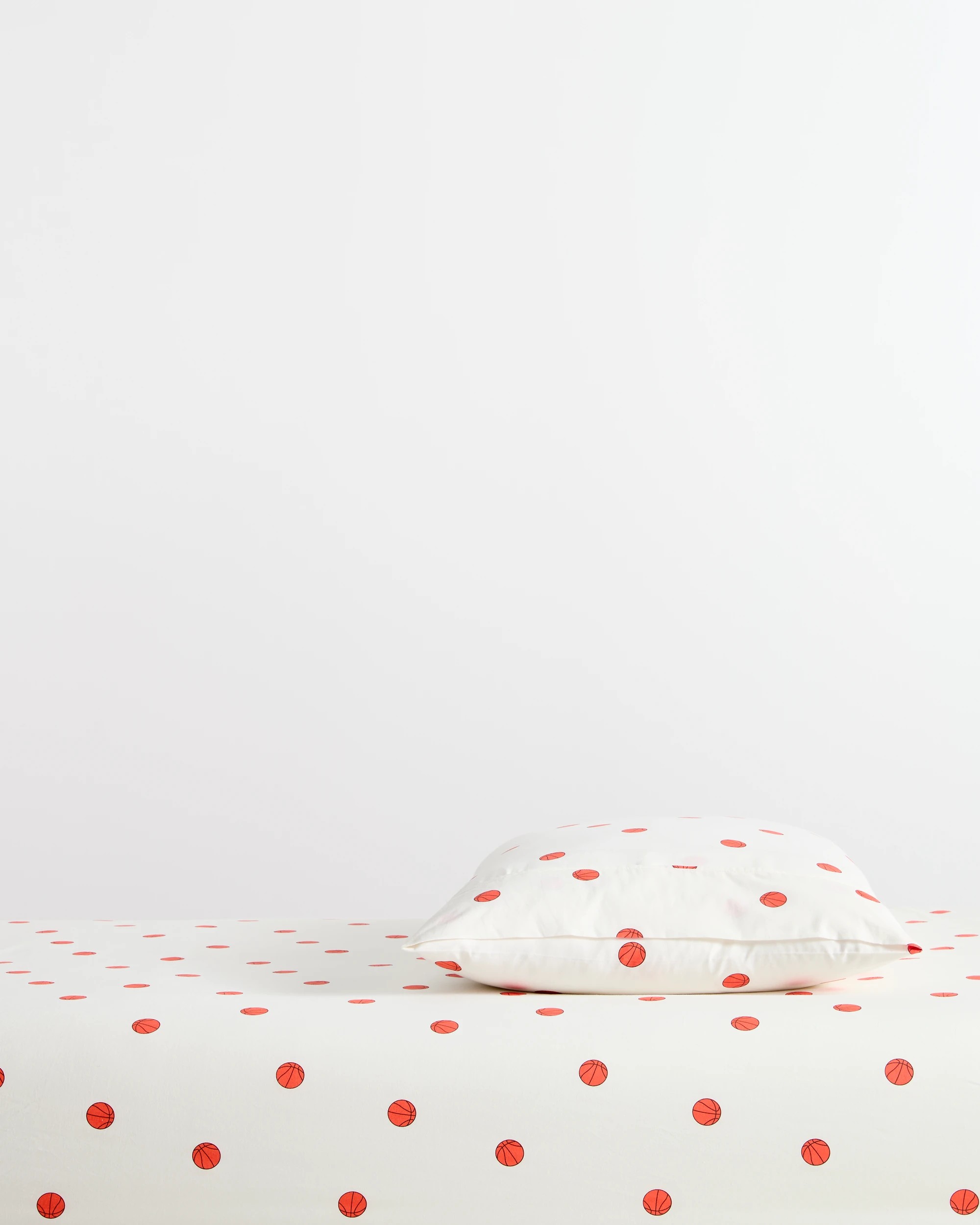 1 Target Bronny Australian Cotton Basketball Kids Fitted Sheet Set - Single Bed - White, 1 of 4