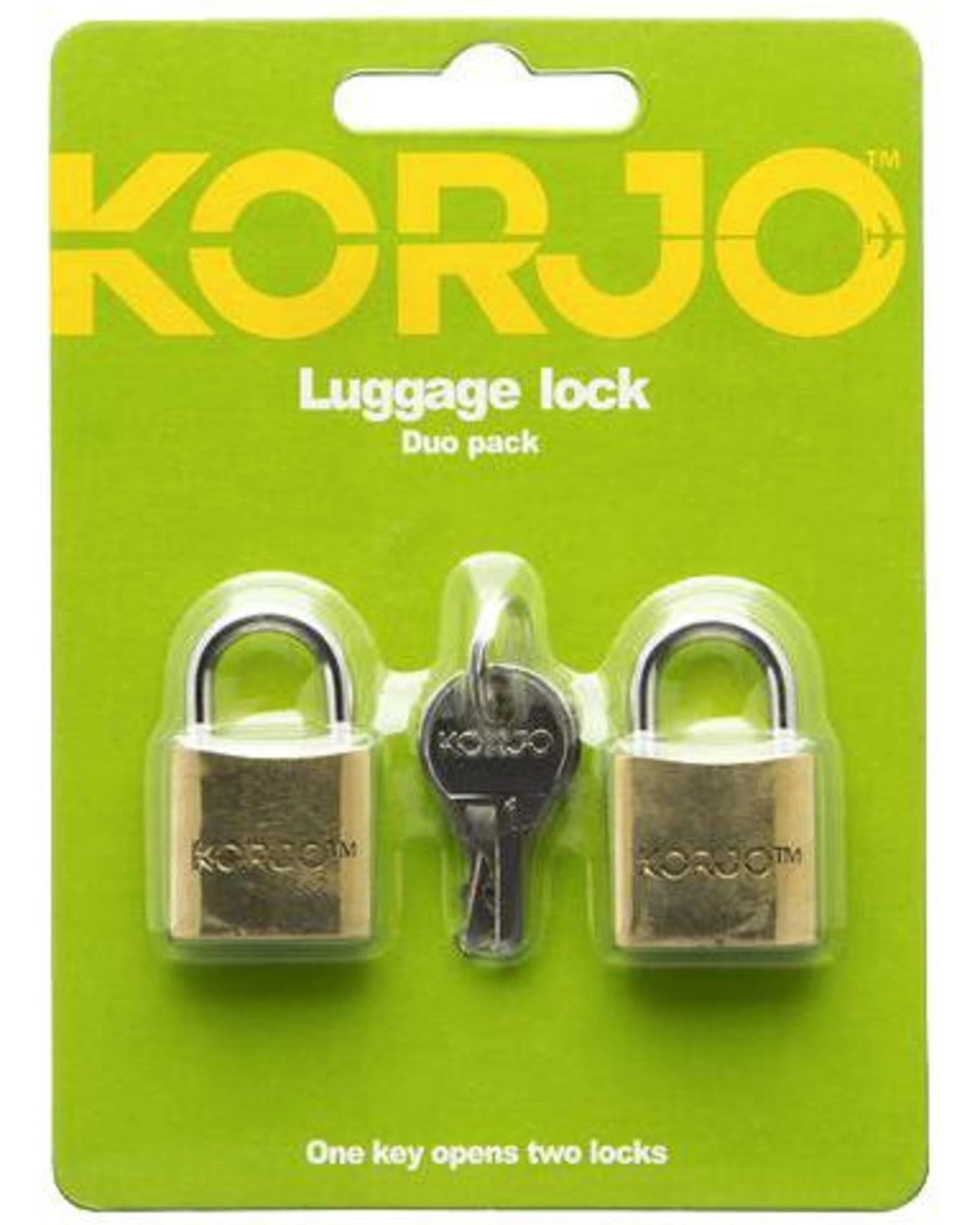 1 Korjo Brass Luggage Lock Set - 2-Pack - Assorted Colours, 1 of 2