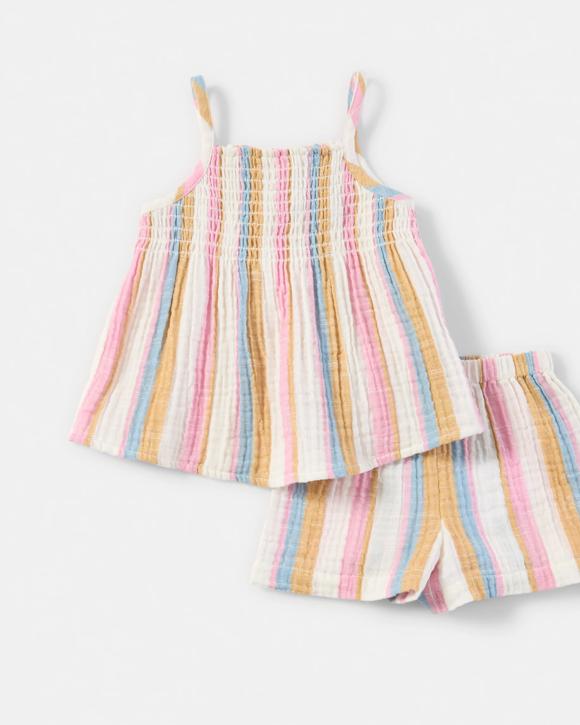 Sleeveless Double Cloth Set