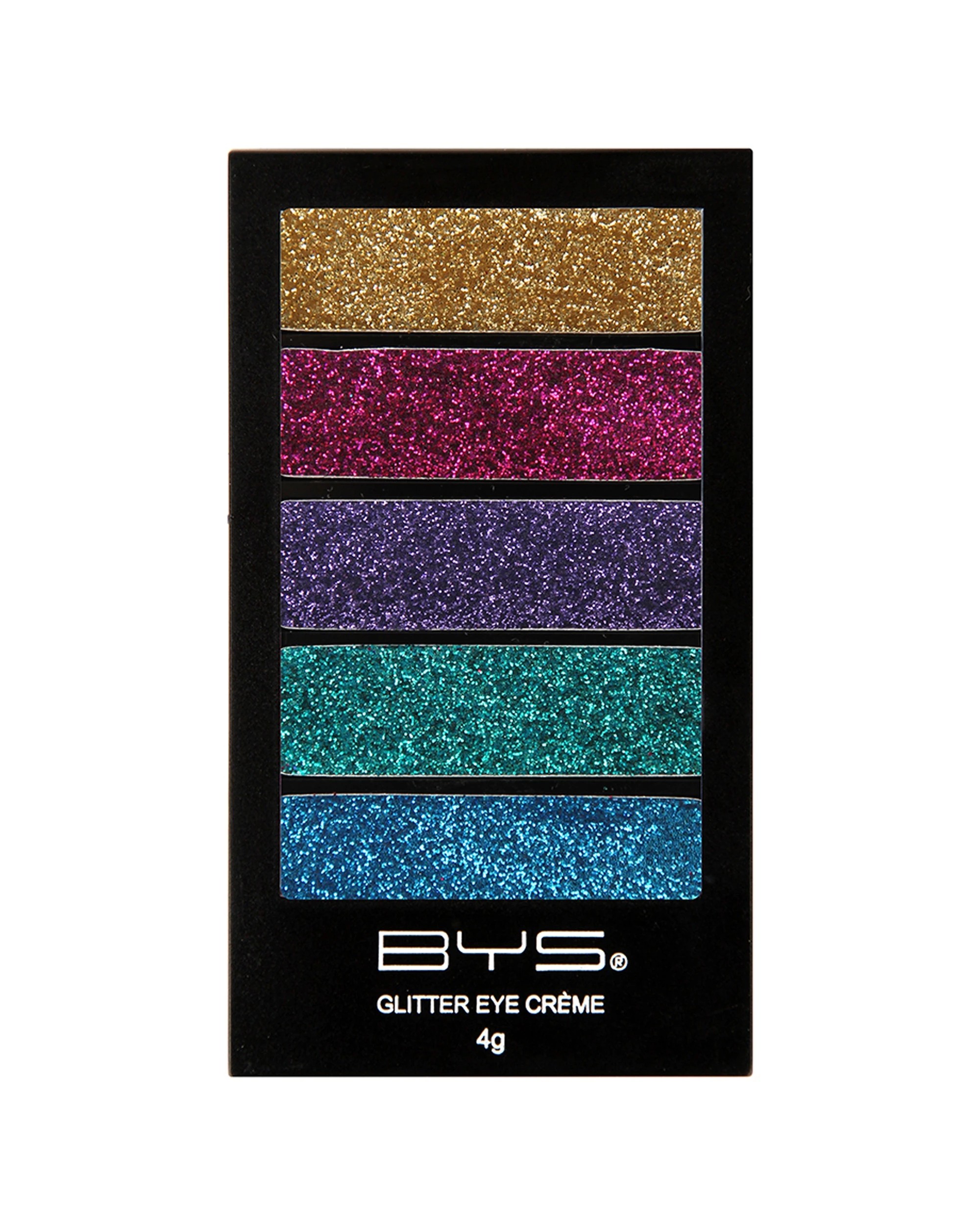 1 BYS Glitter Creme 4g Makeup Palette Intense Rainbow 5 Shades - Multi, 1 of 1