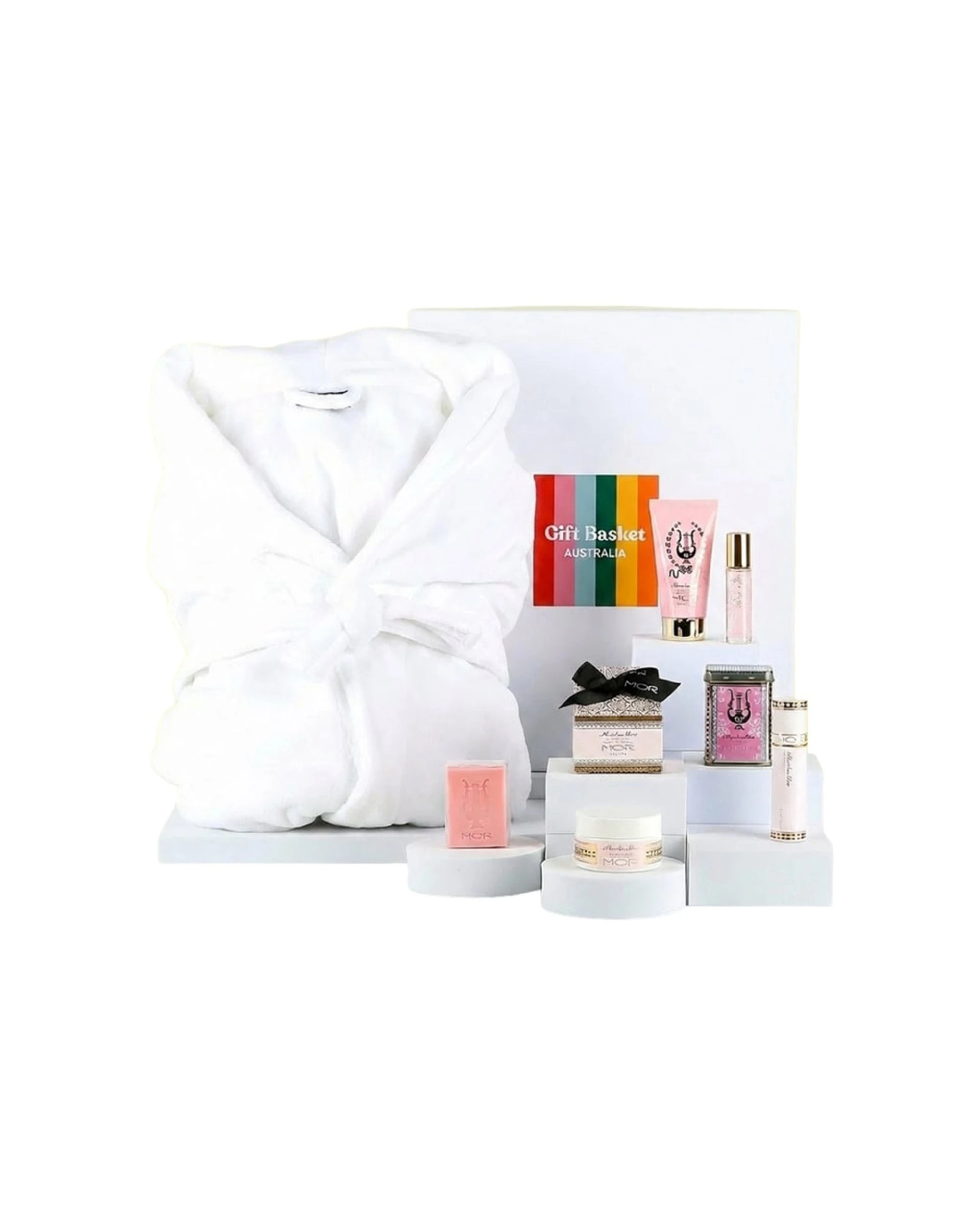 1 Gift Basket MOR Marshmallow Minis & Sheraton Microplush Bathrobe Set Luxury Hamper - Multi, 1 of 7