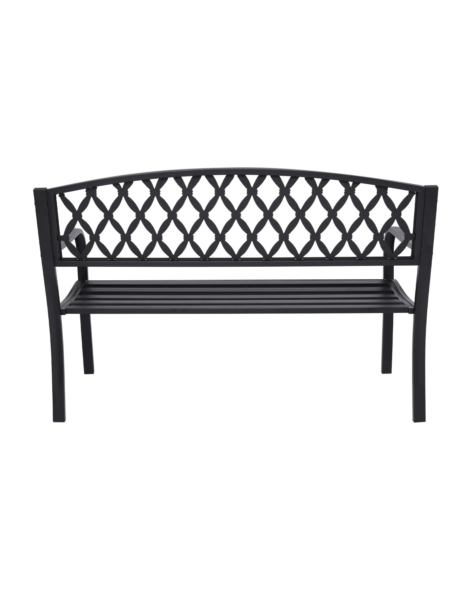 5 Wallaroo Steel Outdoor 2 to 3 Seater Garden Bench Rust Resistant Cast Iron 300kg Capacity - Black, 5 of 10