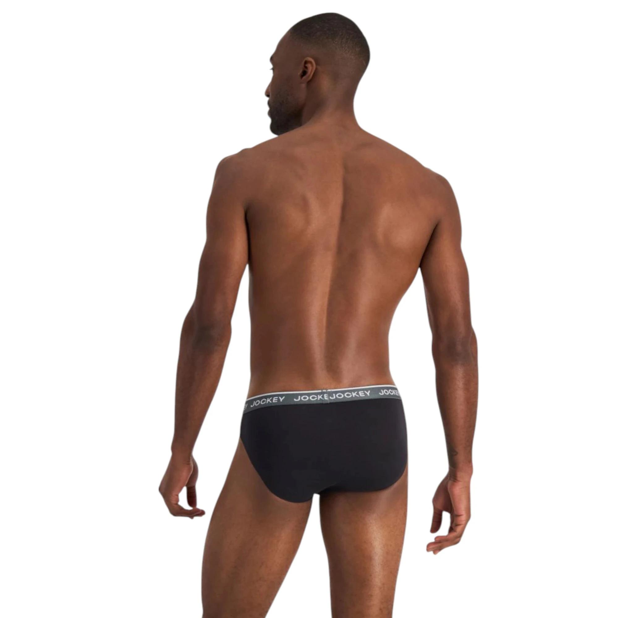 5 Jockey 20 Pack Elastic Cotton Brief Underwear BLACK, 5 of 9