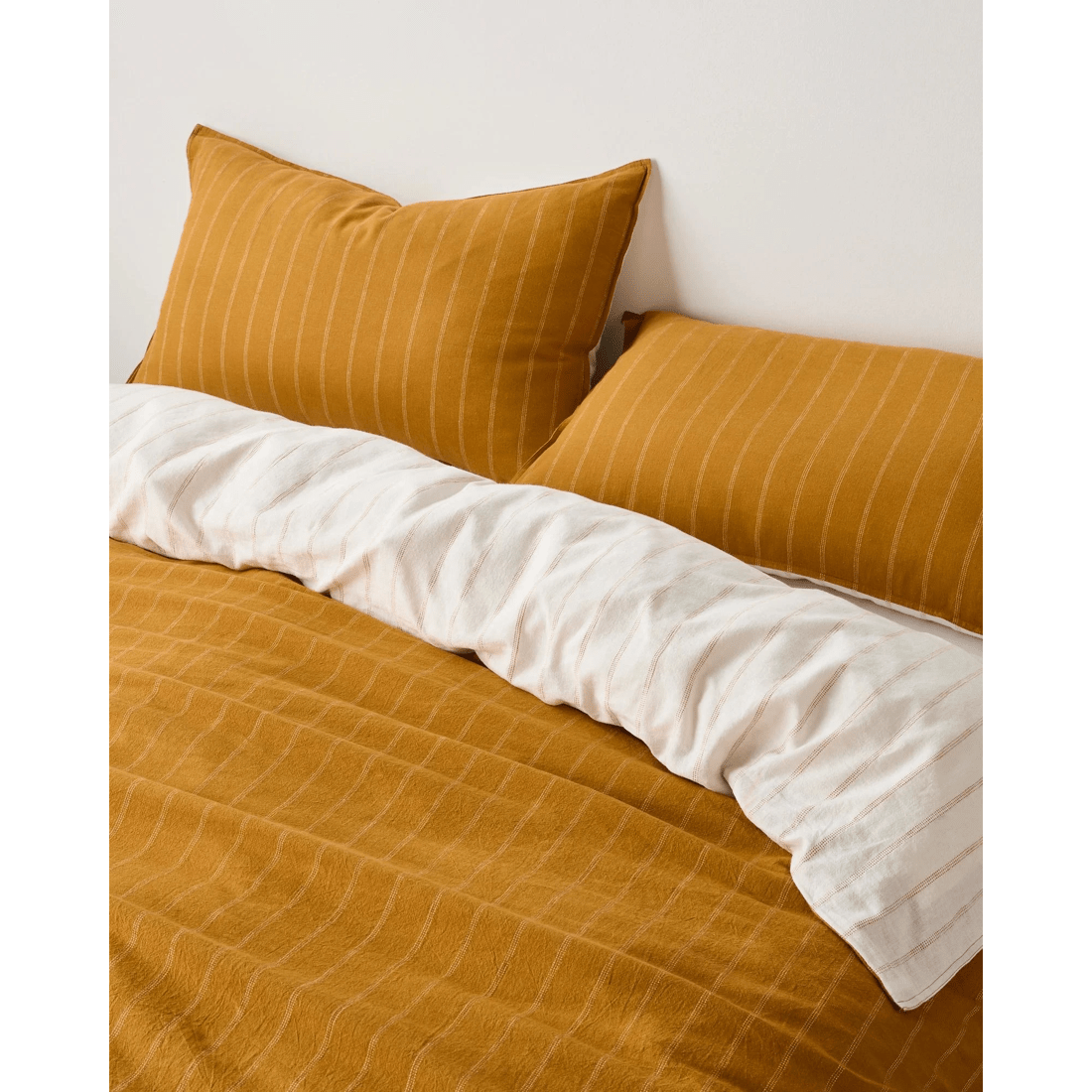 3 Target Adelle Stripe Linen/Cotton Quilt Cover Set - Yellow, 3 of 9
