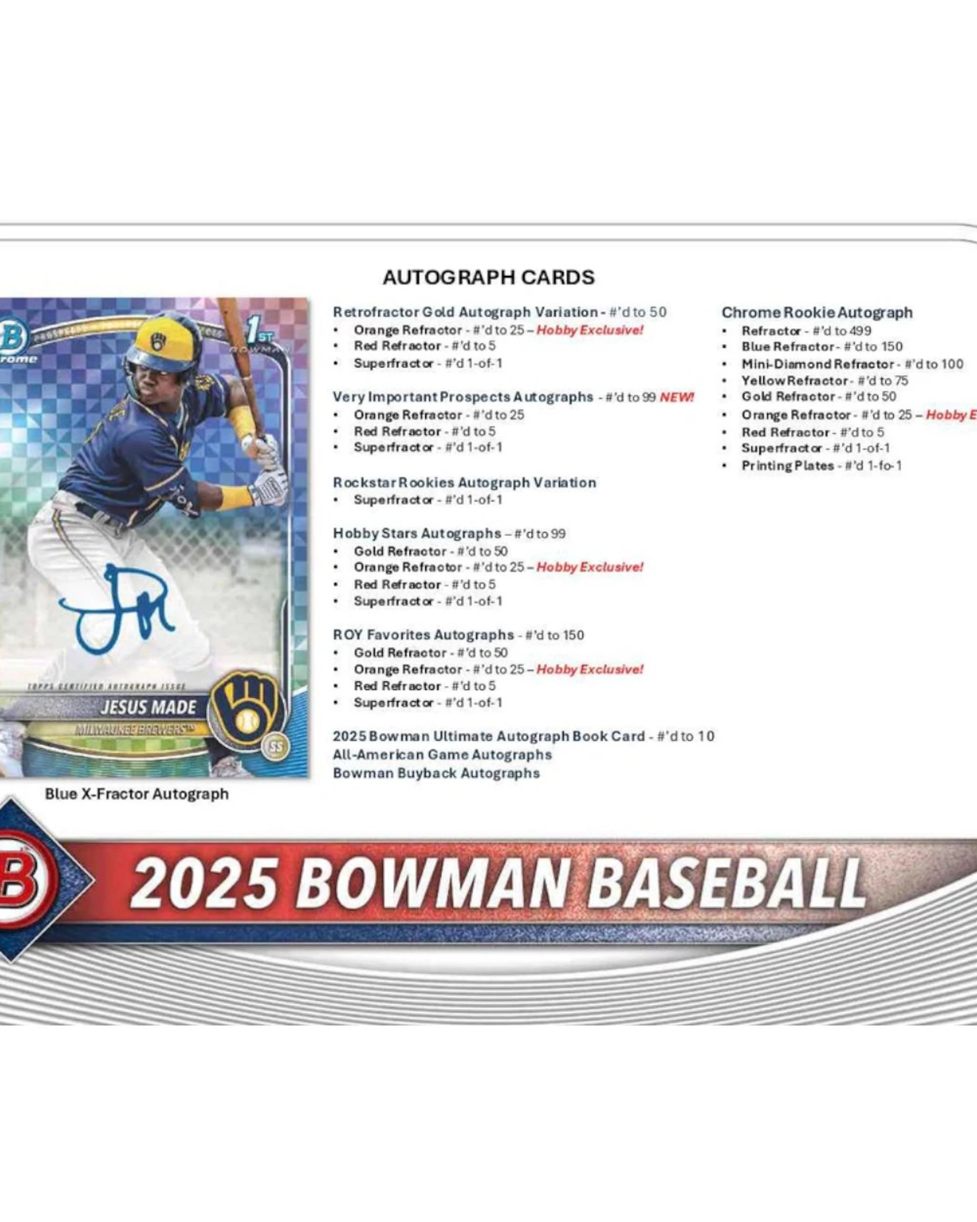 7 Topps 2025 MLB Bowman Baseball Draft Hobby Box, 7 of 8