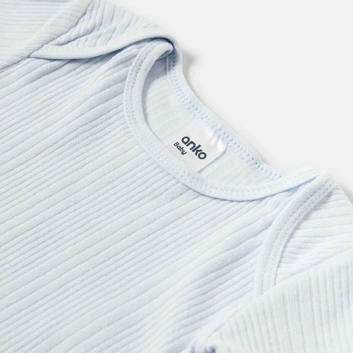 8 5 Pack Short Sleeve Bodysuits Blue, 8 of 10