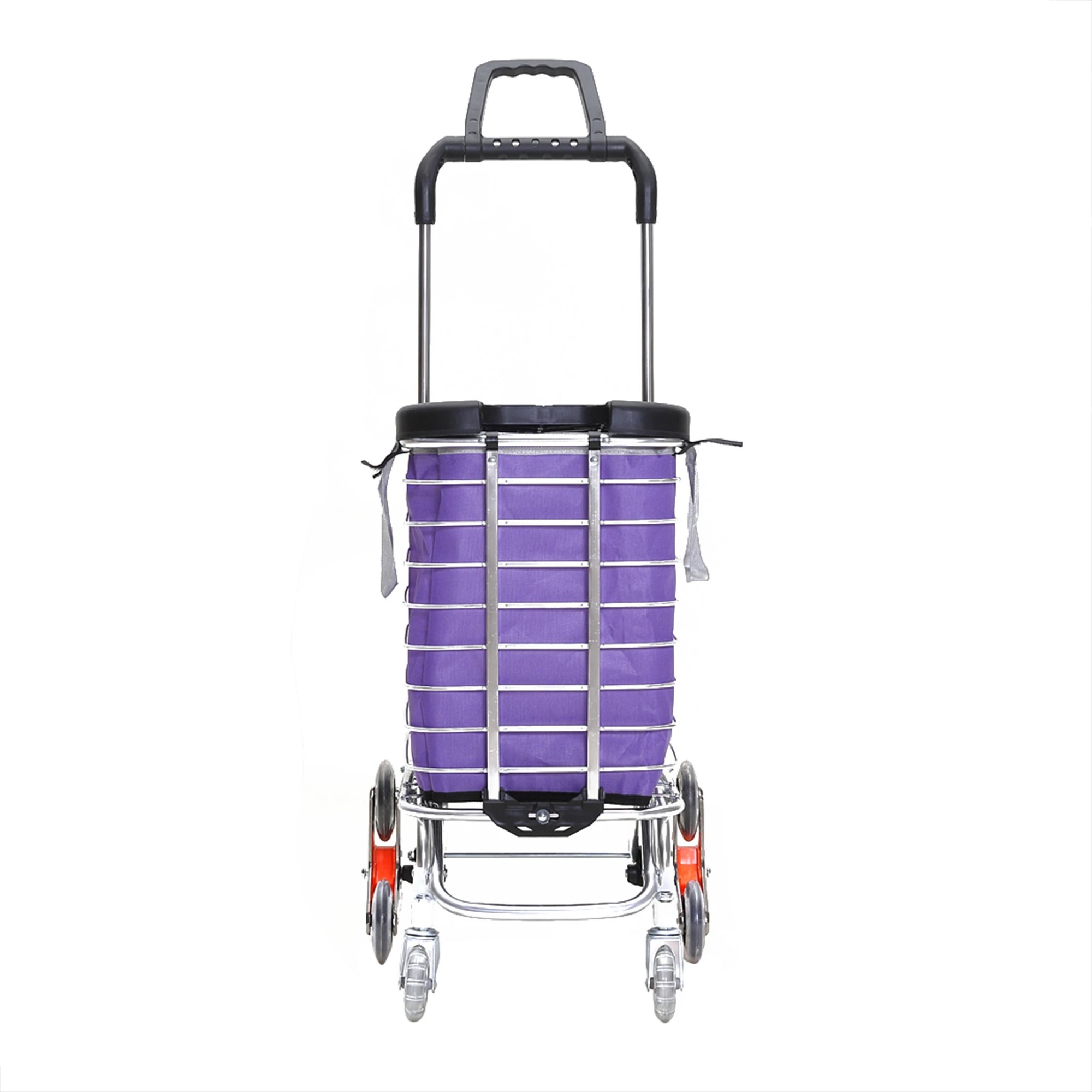 2 Traderight Foldable Stainless Steel Shopping Trolley Cart, 2 of 5