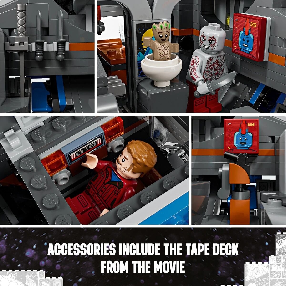 7 LEGO Marvel Guardians of the Galaxy: The Milano Spaceship 76286, 7 of 10