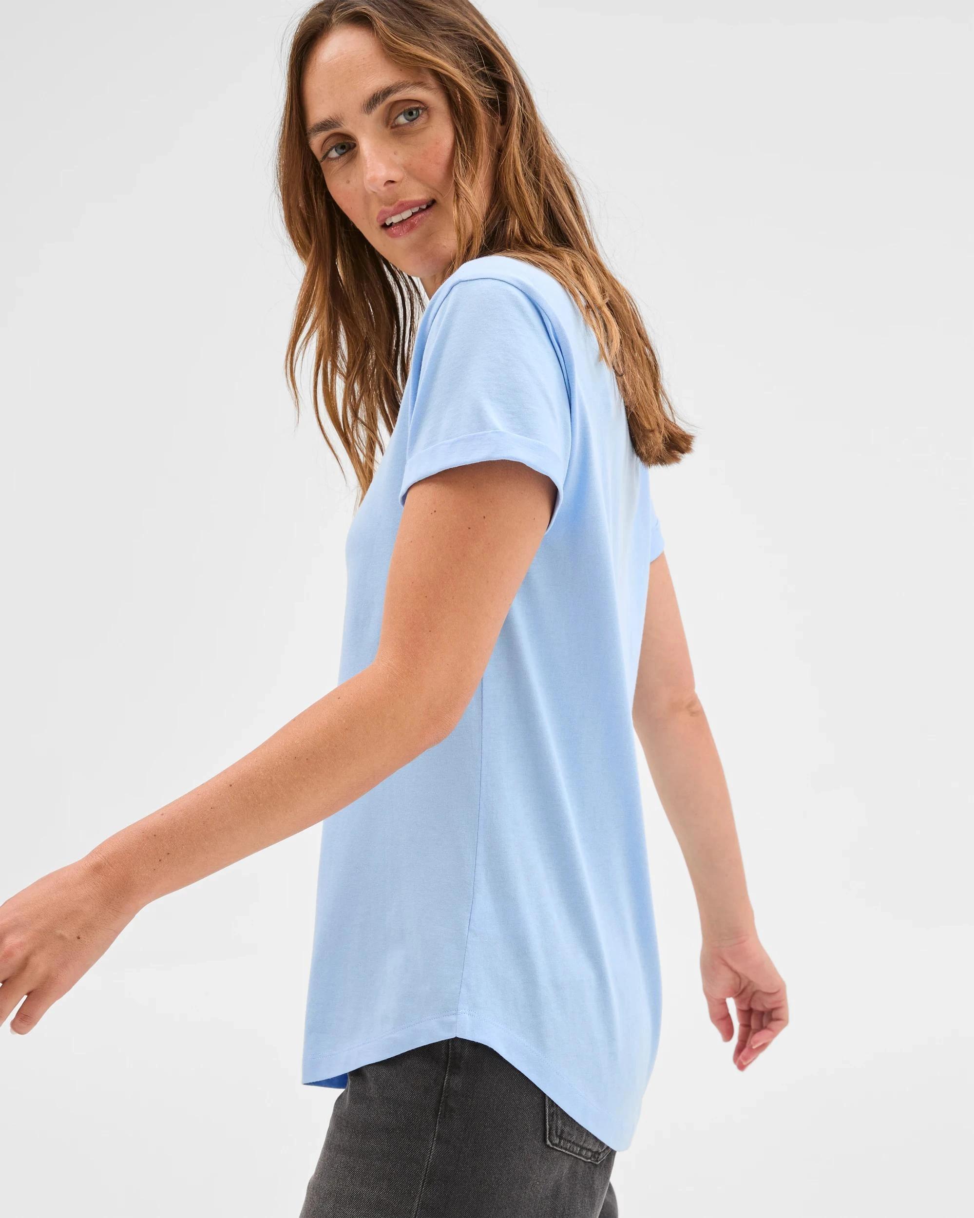 4 Target Cotton/Modal Relaxed Crew T-Shirt OPEN AIR, 4 of 6