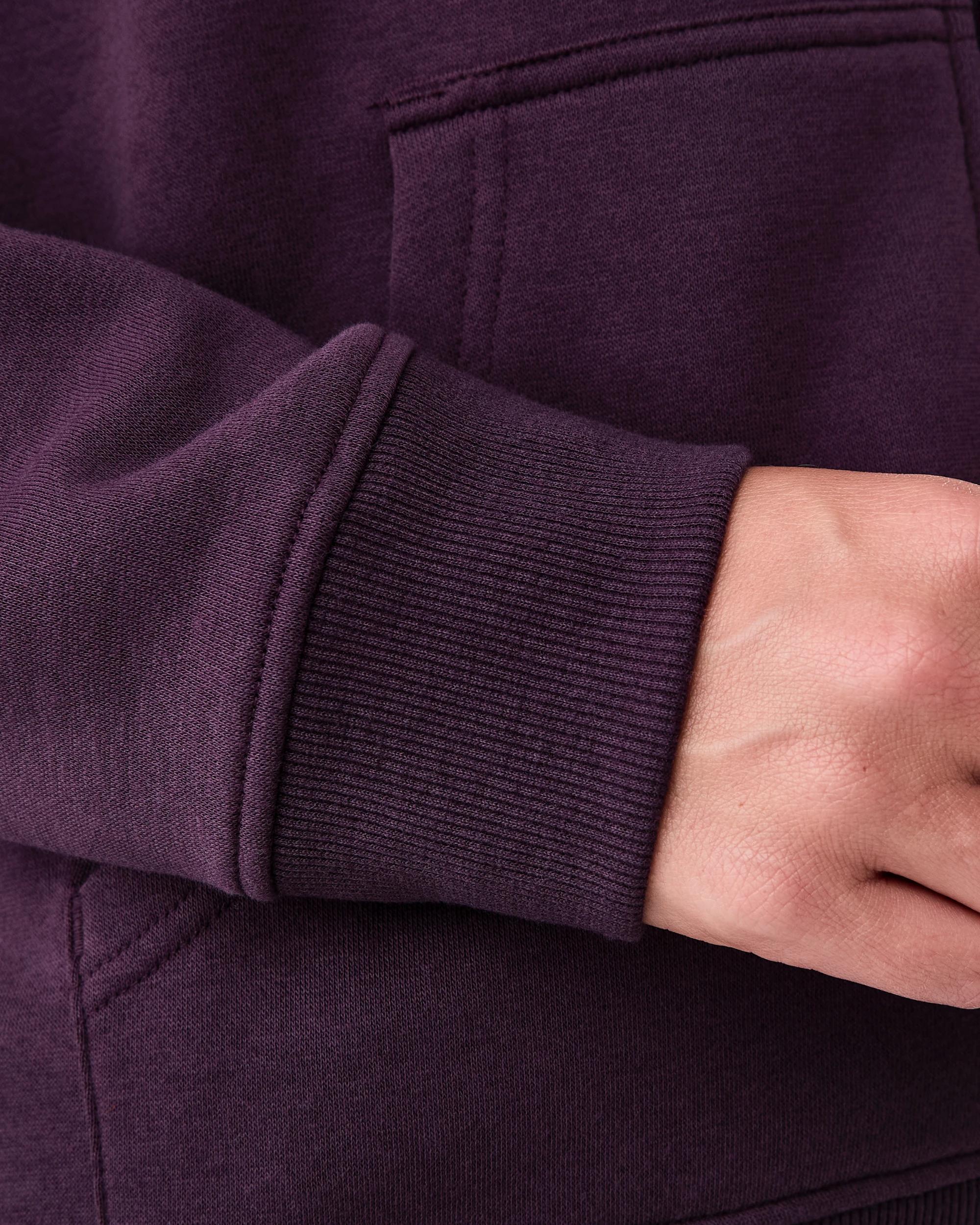 8 Active Womens Essential Zip Through Hoodie Pur Raisin, 8 of 9