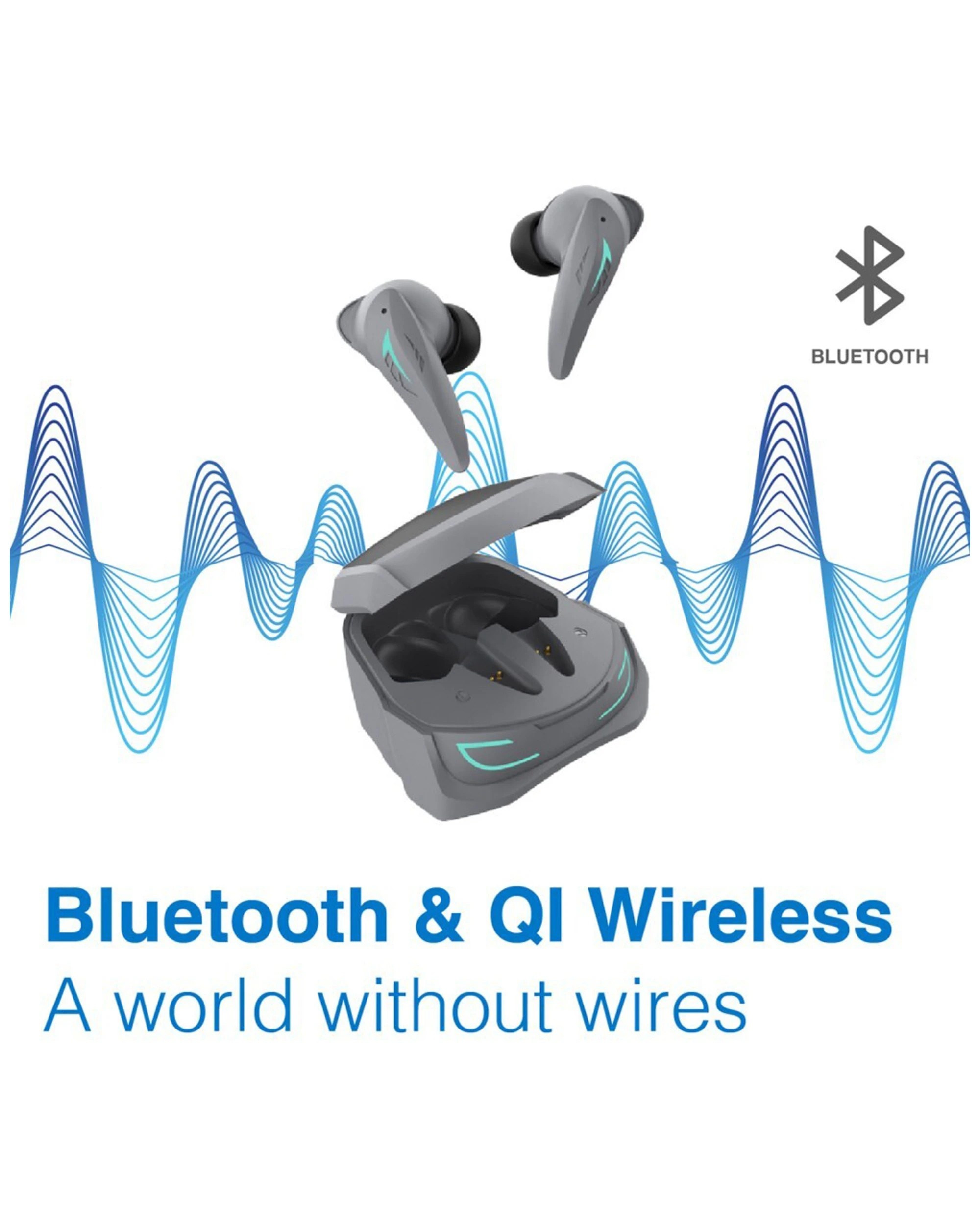 8 Laser Tws Wireless Bluetooth Gaming Earphones Noise Cancelling Case - Black, 8 of 8