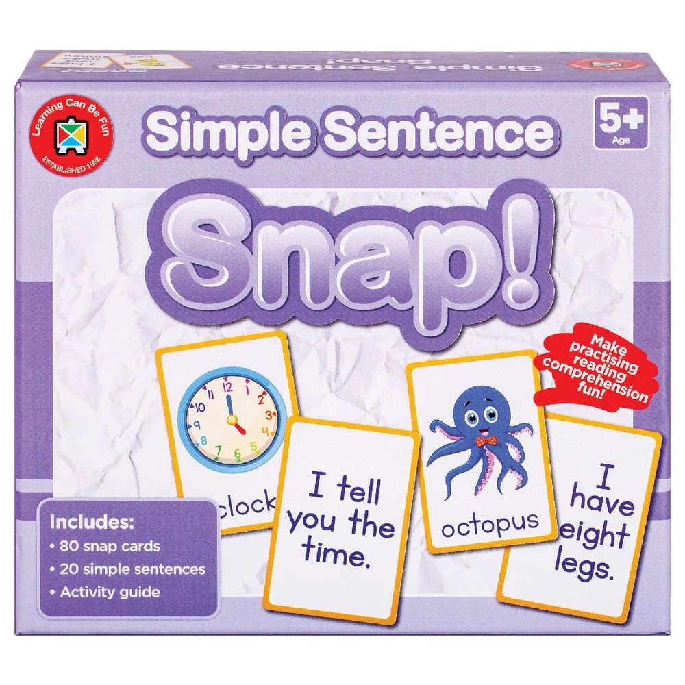 2 Learning Can Be Fun Simple Sentence Snap, 2 of 3