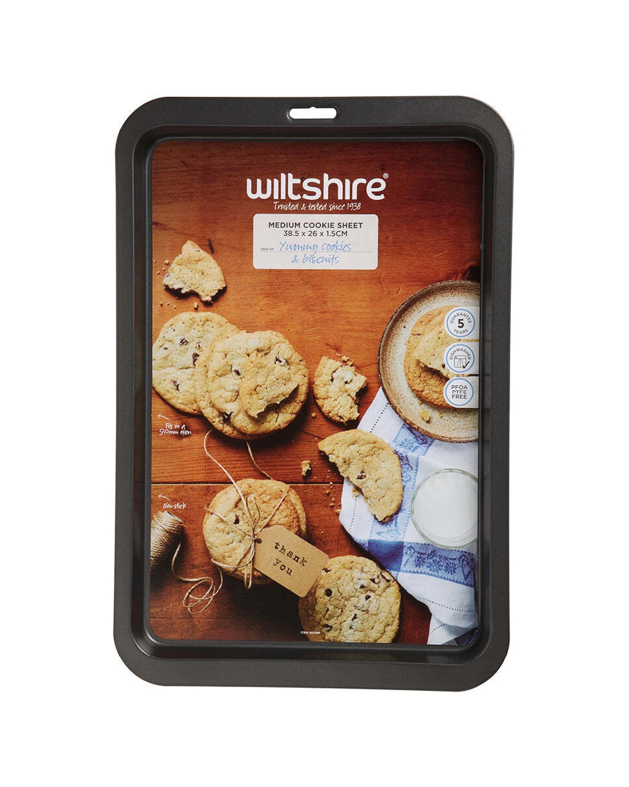 3 Wiltshire Easybake Non-stick Rectangular Cookie Baking Sheet Oven Tray 39cm
 - Natural, 3 of 3