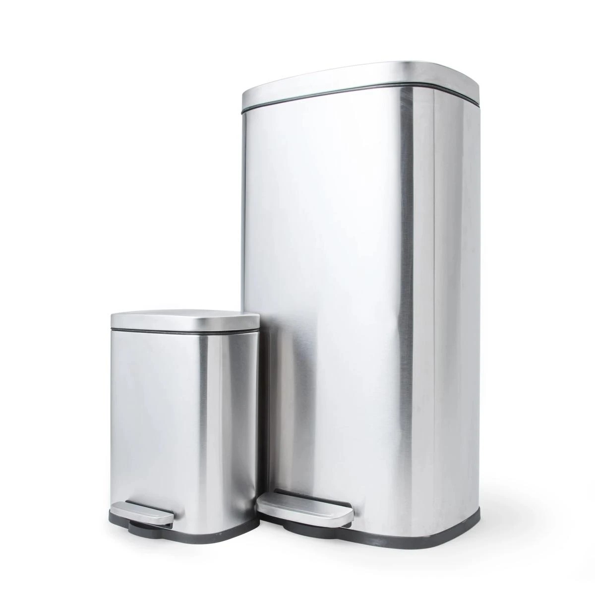 1 Set of 2 Stainless Steel Pedal Bin, 1 of 8