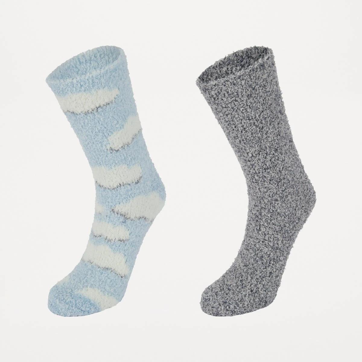 1 2 Pack Plush Home Socks Cloud, 1 of 3