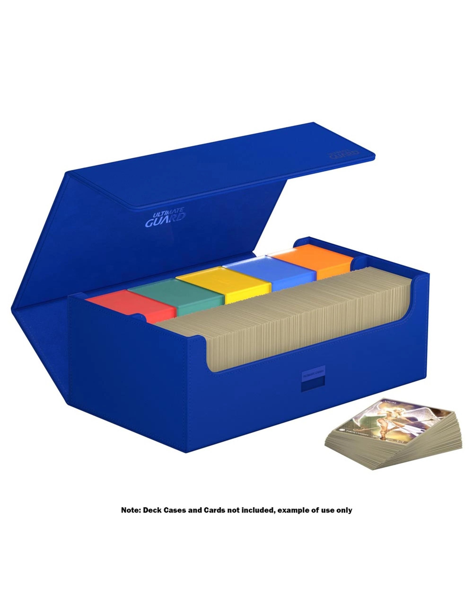 6 Ultimate Guard Arkhive 800+ Xenoskin Flip Case Standard Size Deck Box - Monocolour Blue - Blue, 6 of 6