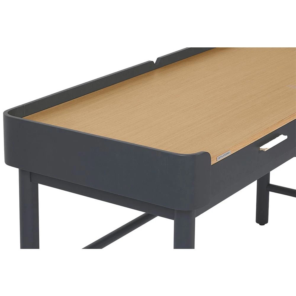 5 Stilford Leipzig 2 Drawer 1400mm Desk Charcoal and Oak Desks, Tables and Workstations, 5 of 10