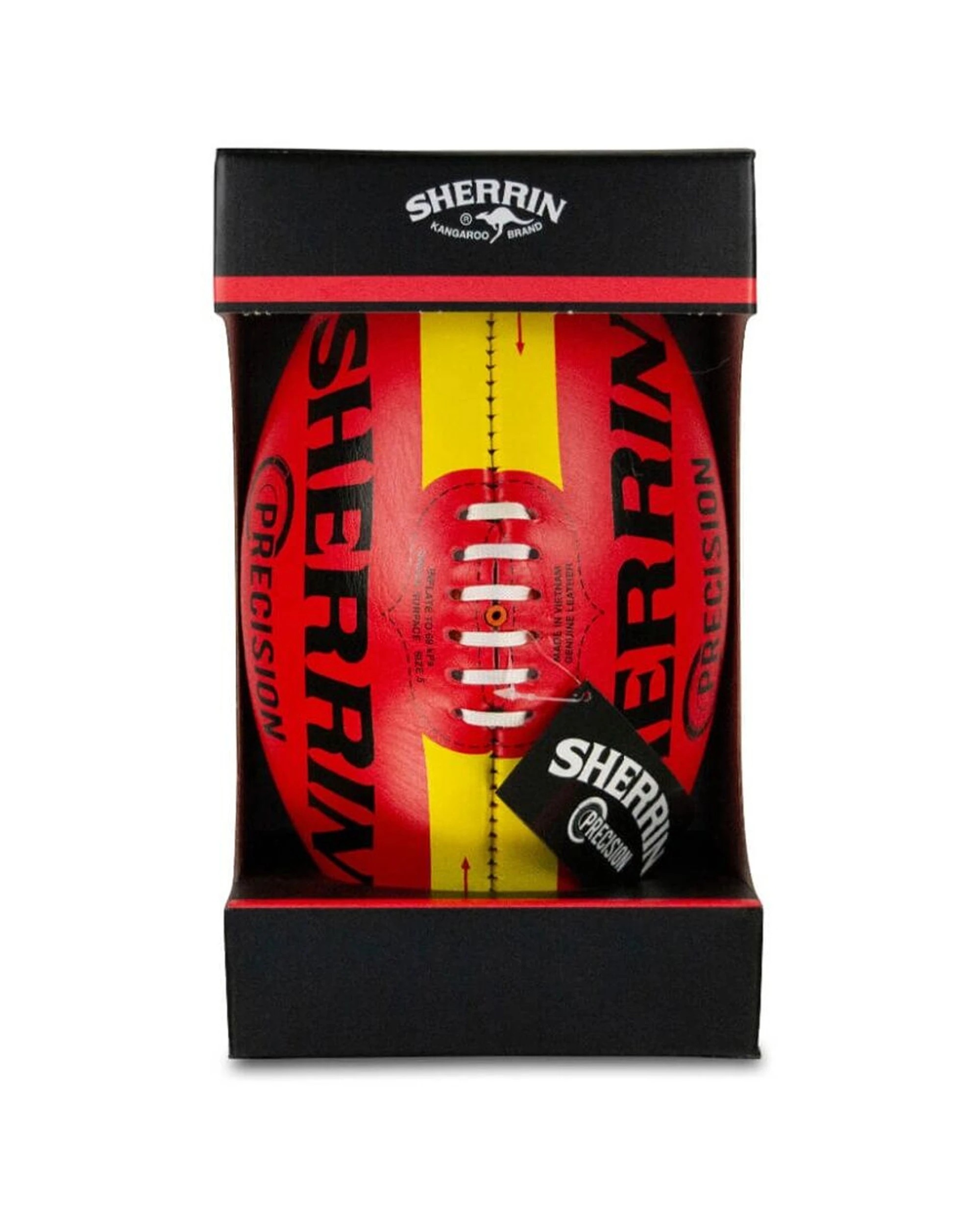 4 Sherrin Precision Leather Australian Rules Training Football Size 4 - Red, 4 of 4