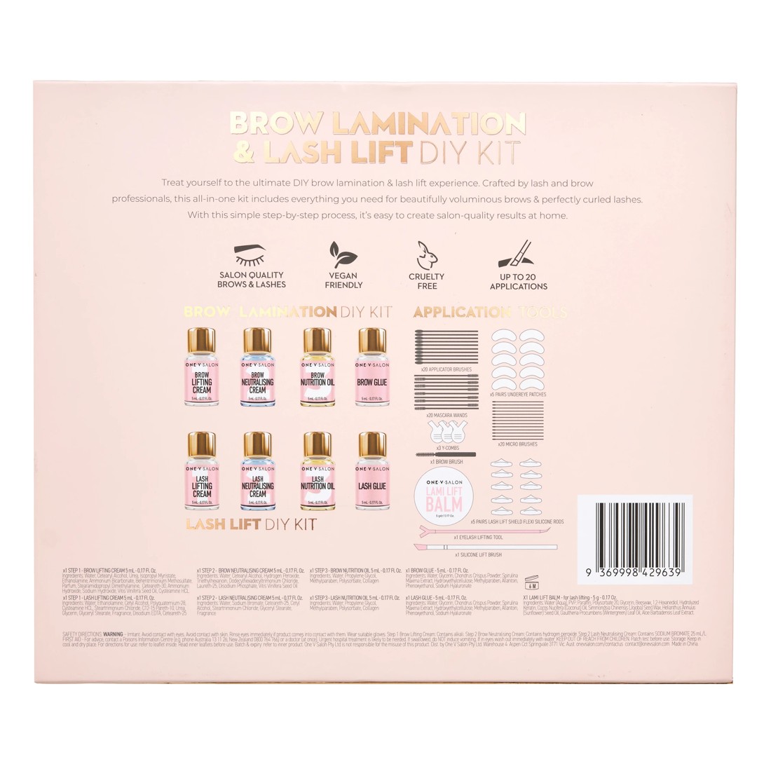4 One V Salon Brow Lamination and Lash Lift DIY Kit, 4 of 4