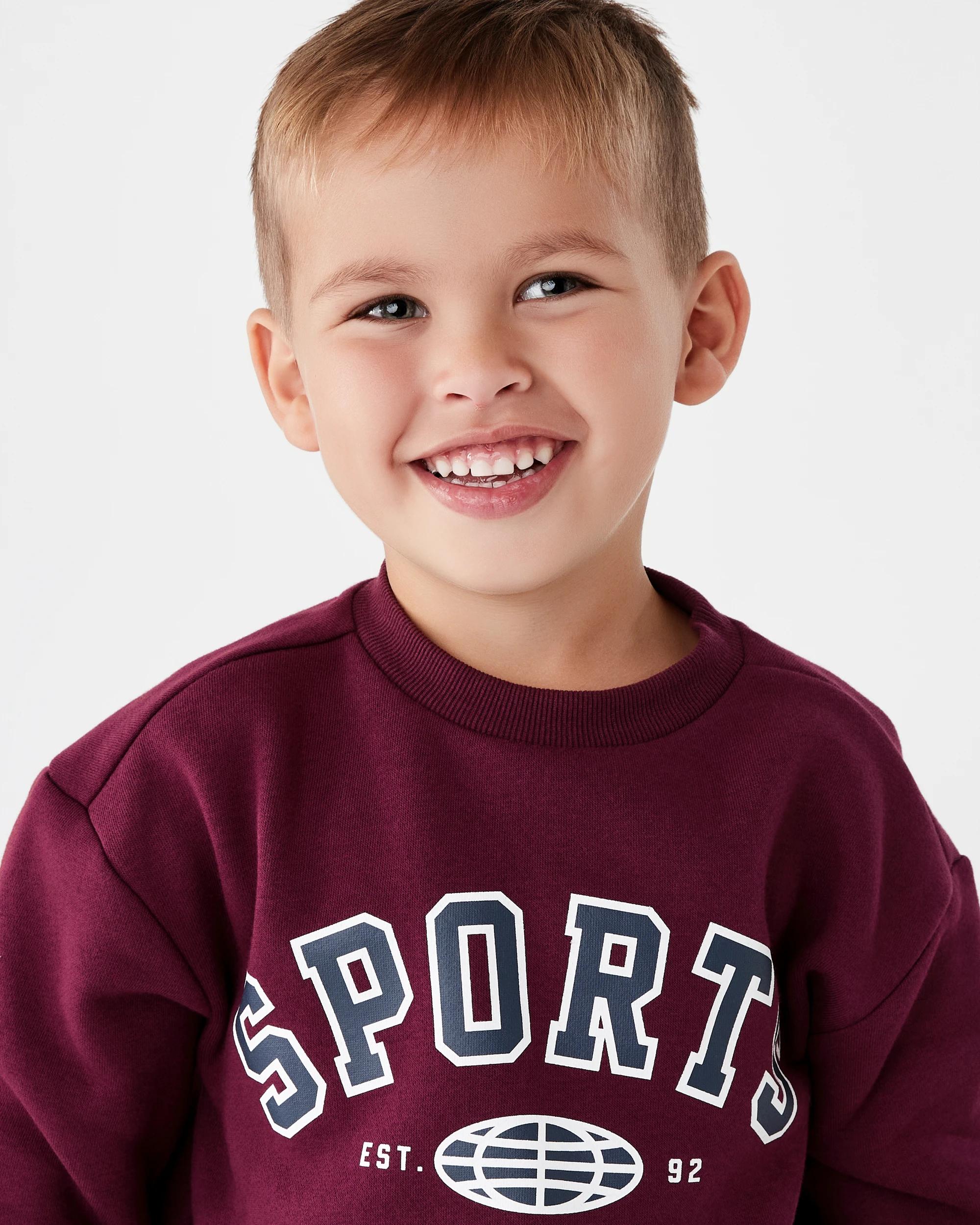 3 Print Crew Neck Sweatshirt Burg Vars, 3 of 7