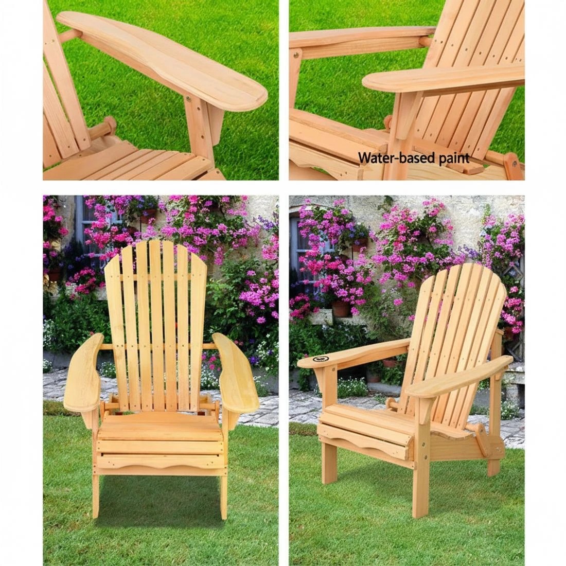 7 Gardeon Adirondack Outdoor Chairs - Brown, 7 of 10