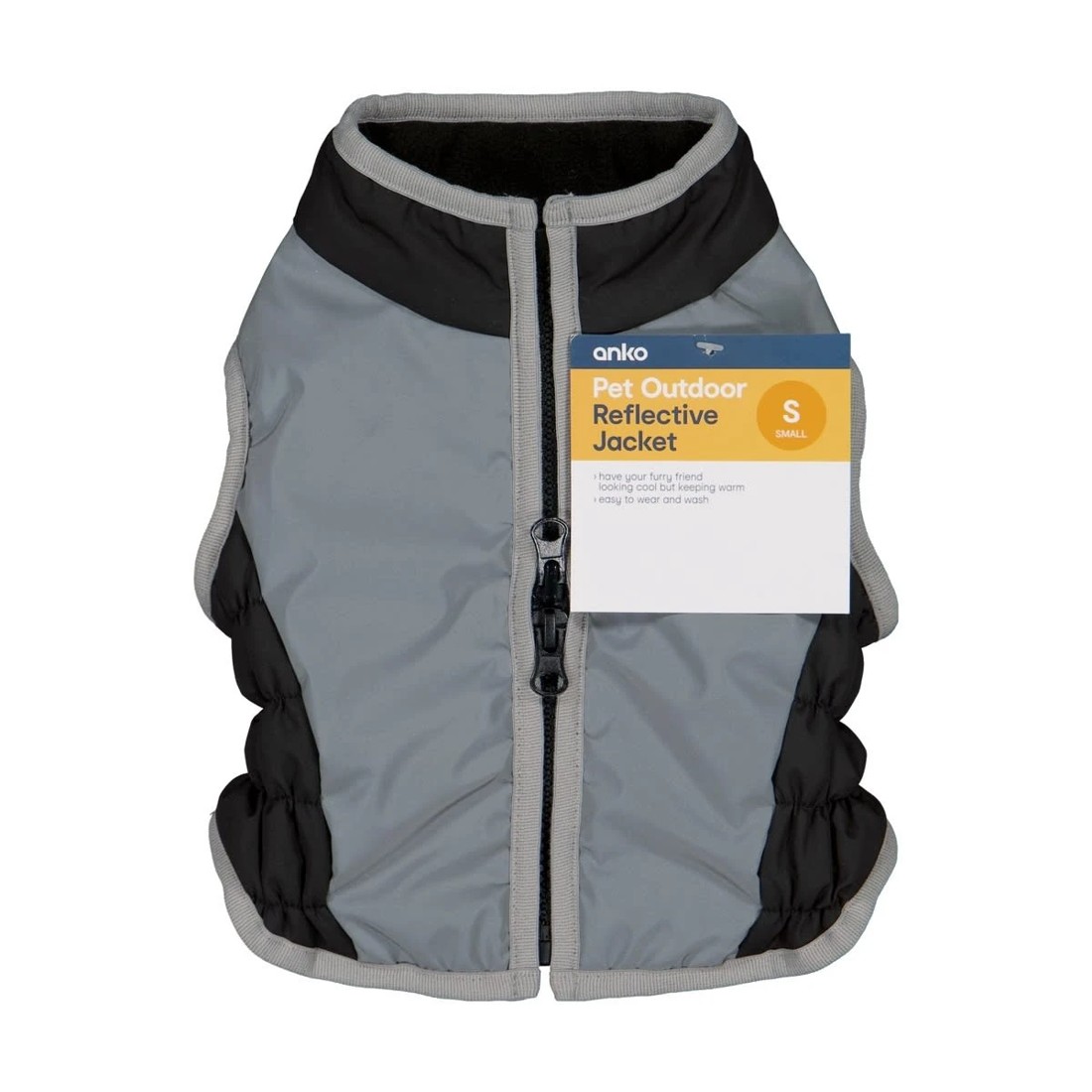 10 Pet Outdoor Reflective Jacket - Small, Black, 10 of 10