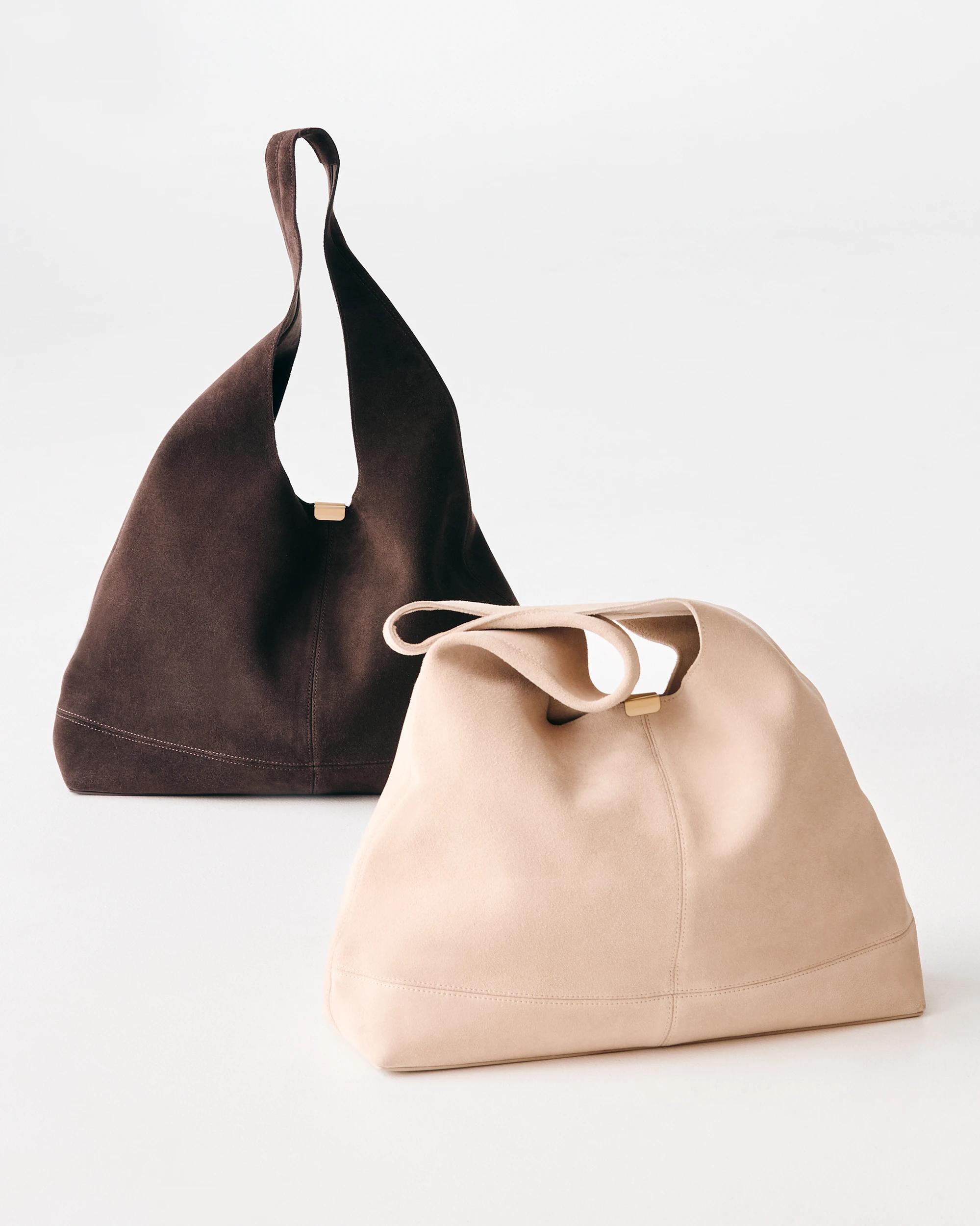 4 Target Premium Suede Leather Slouch Shoulder Bag SAND, 4 of 4