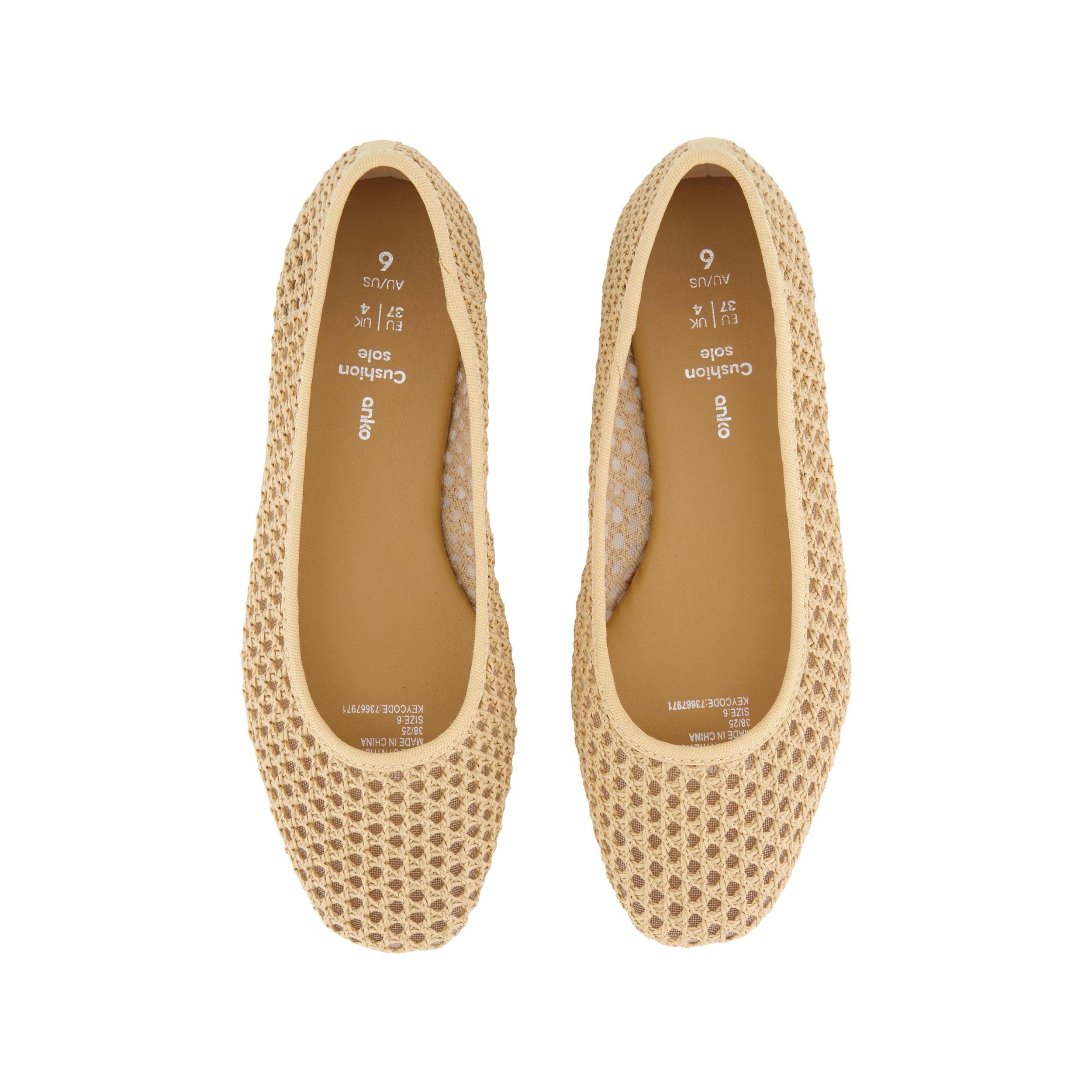 2 Woven Ballet Flats Natural, 2 of 3